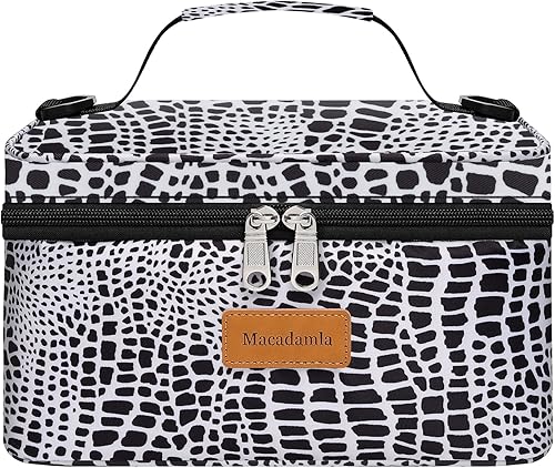 Macadamla Weinas Lonchera pequeña para mujereshombres, lonchera aislada, mini bolsa enfriadora para adultos, lonchera plegable a prueba de fugas,