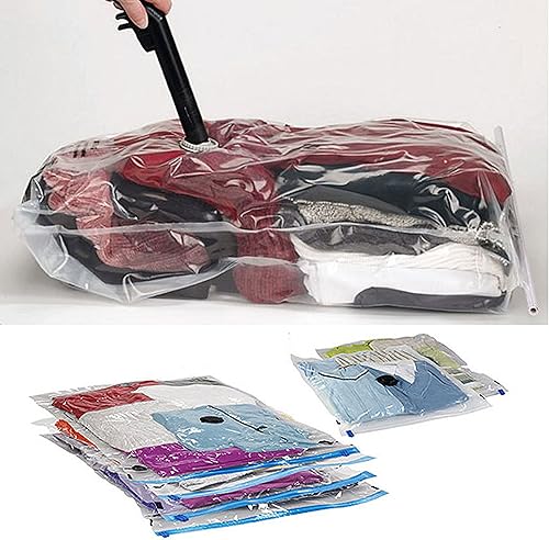 Miniatura 1 de 10 bolsas de almacenamiento al vacío que ahorran espacio y bomba de mano de viaje para organizar la tienda de 35 pulgadas