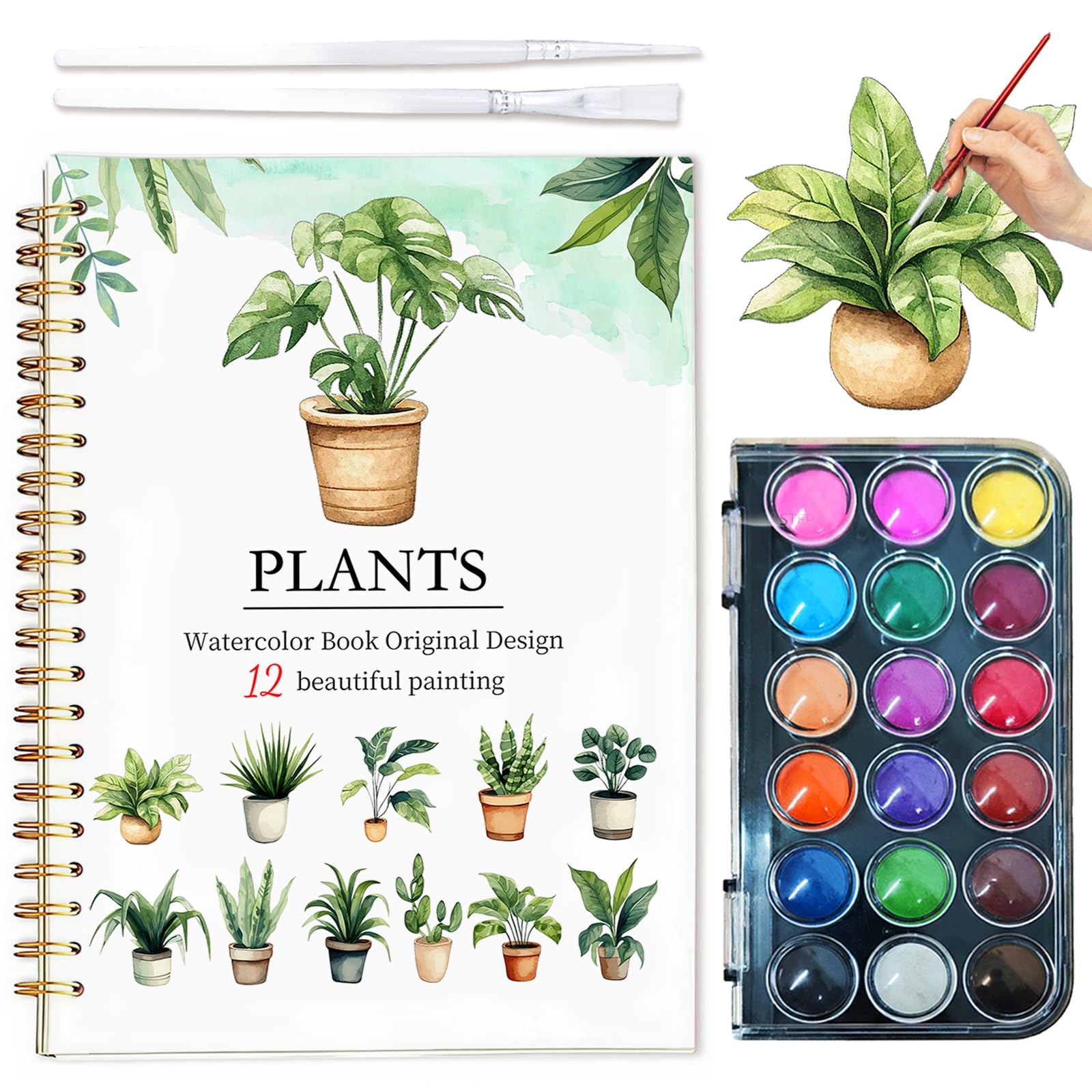 Easy Watercolor Workbook for Beginners - Flower Painting -12
