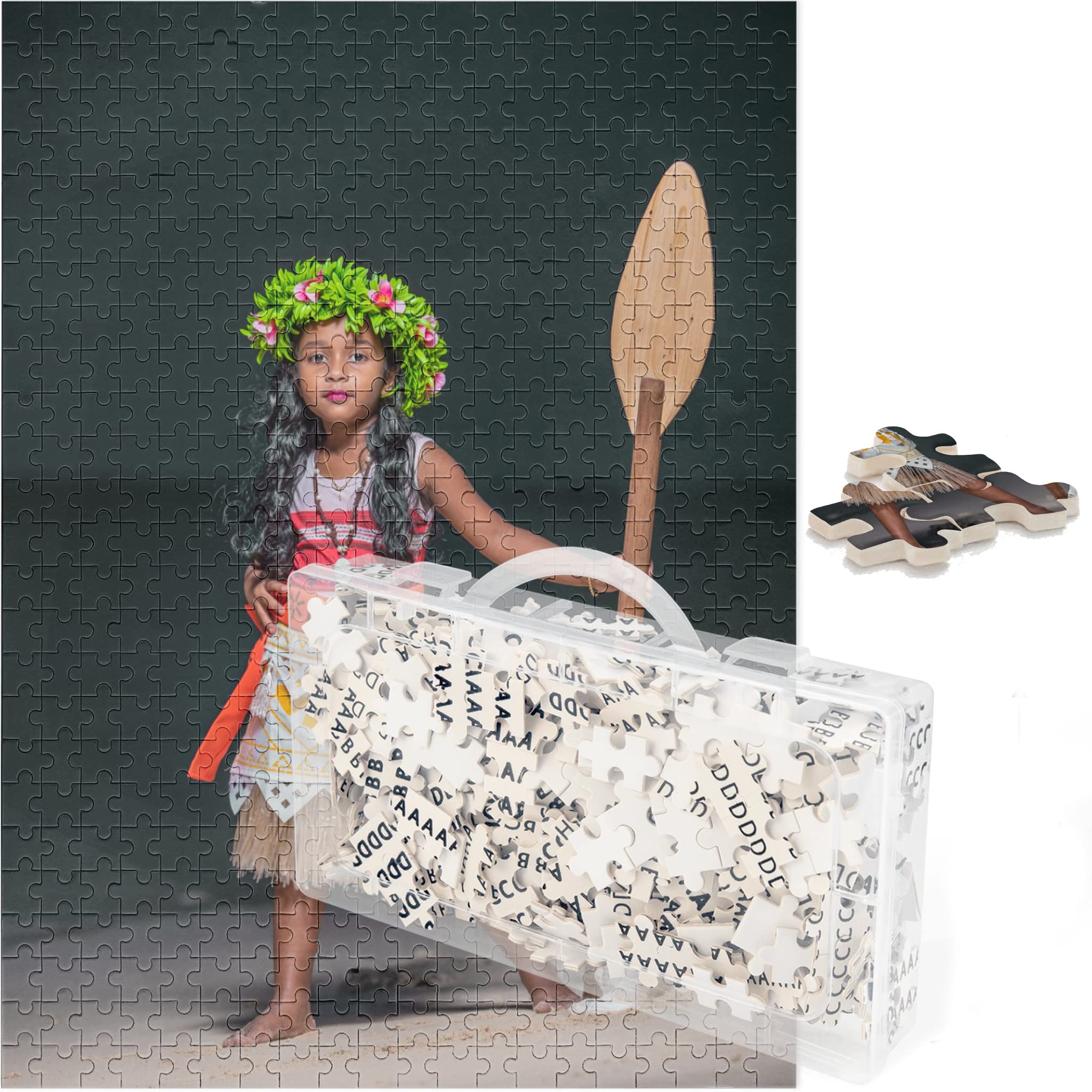 Dargr Custom Jigsaw Puzzle from Photos 1000/500/300 Pieces,Customized Personalized Wooden Puzzle Gifts for Family,Wedding,Pet 500pcs(14.9" x20.5")