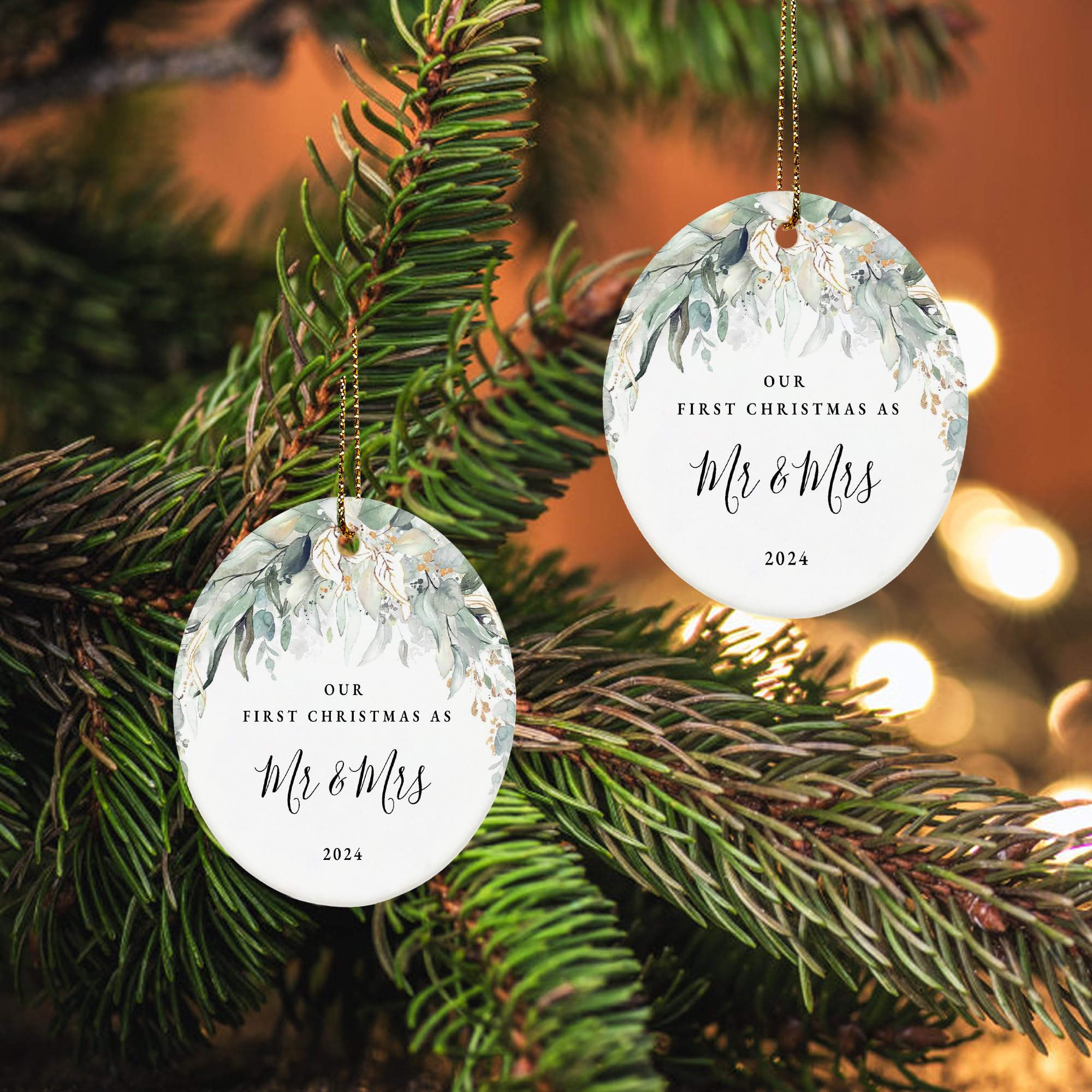 Wedding Gift First Christmas Married Ornament 2025 Mr And Mrs Gift For Newlyweds - View #4