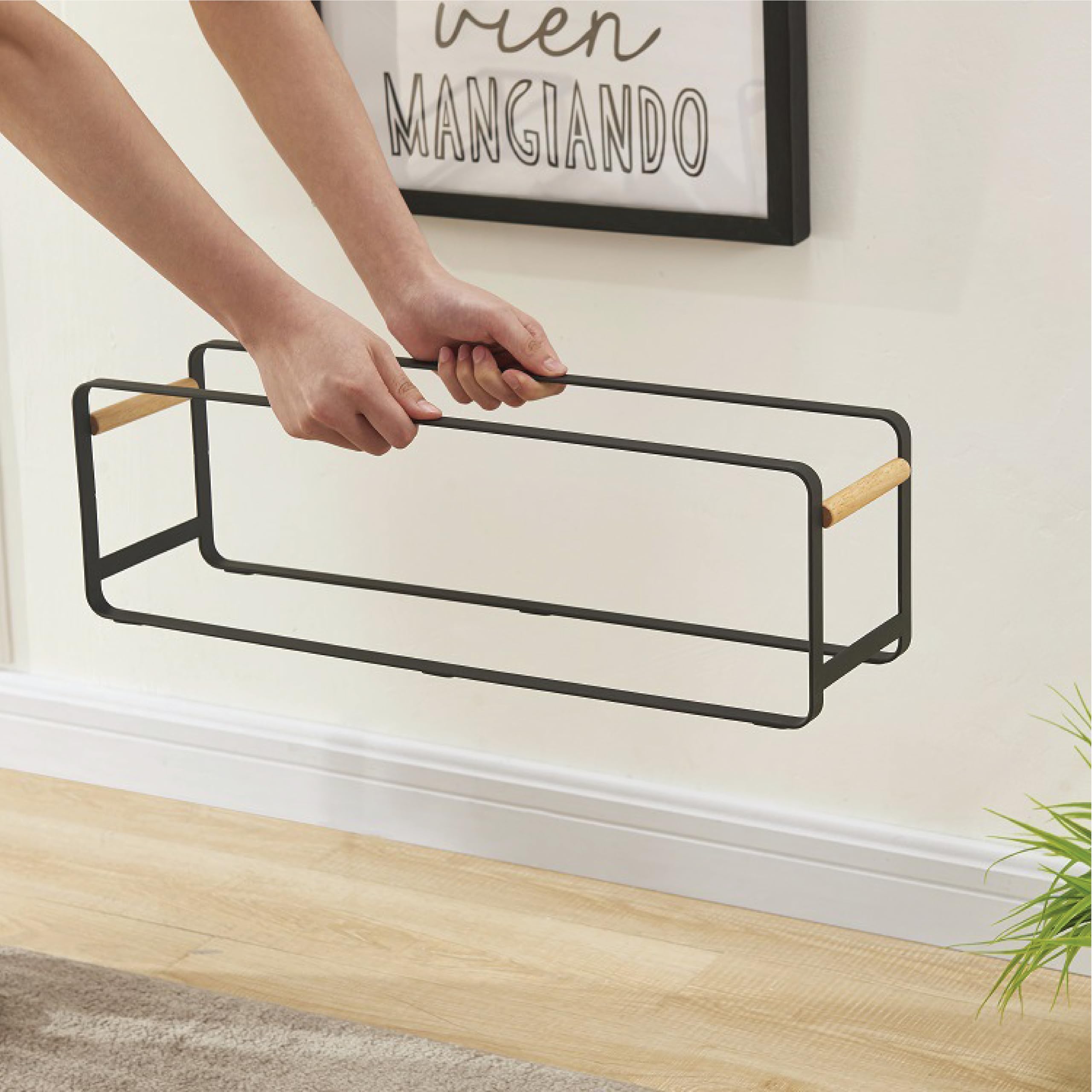 ARHAT ORGANIZERS Metal Stackable Shoe Rack | Portable Shoe Stand for Home and Office | Chappal Stand Entryway Organizer (Black)-picture-31