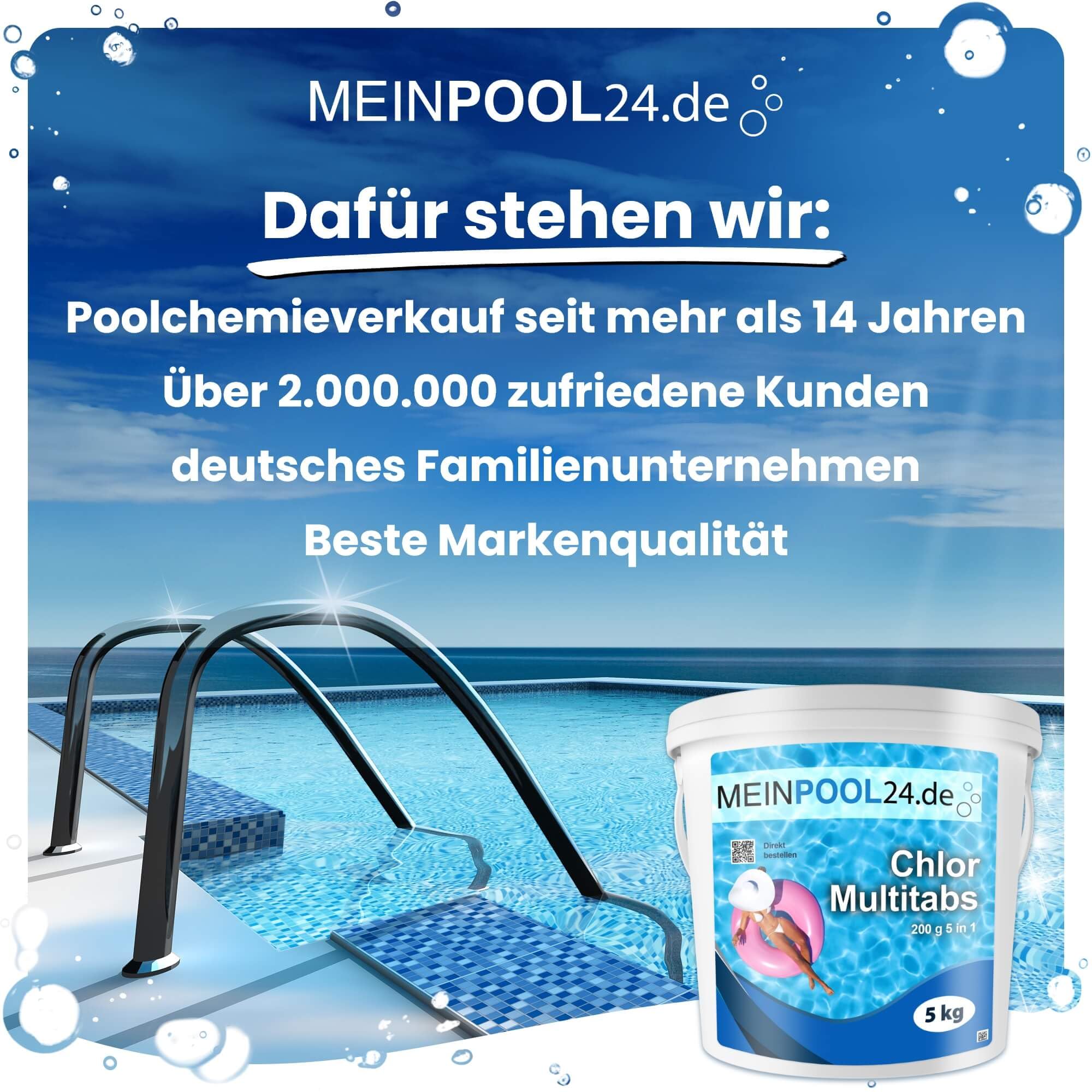 Meinpool24.de 2x5 kg = 10 kg Chlor Multitabs 5 in 1-200g Tabs Multi Chlortabletten