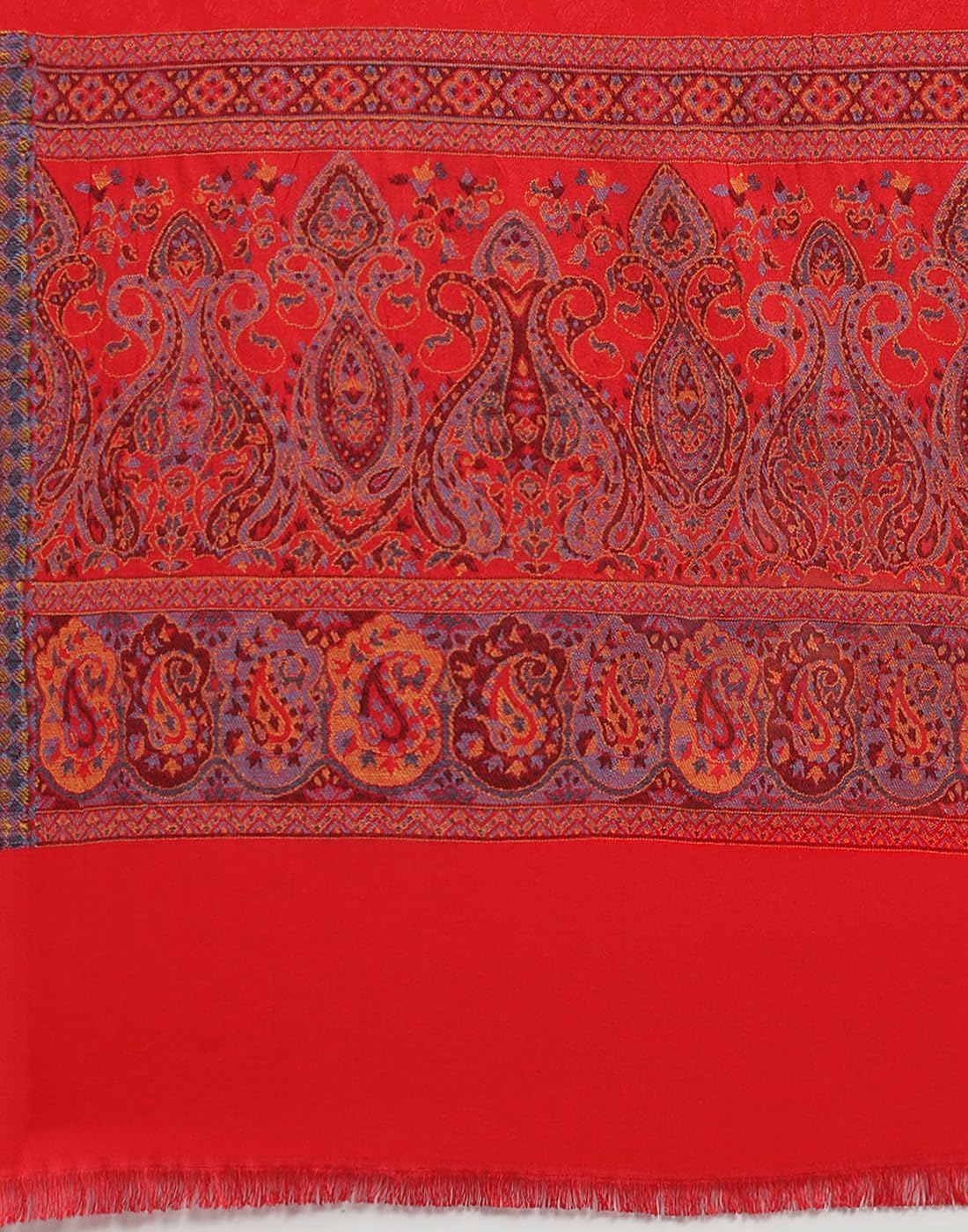 Monte Carlo Womens Self design Red Shawl (224SHW6864-0-40) 4