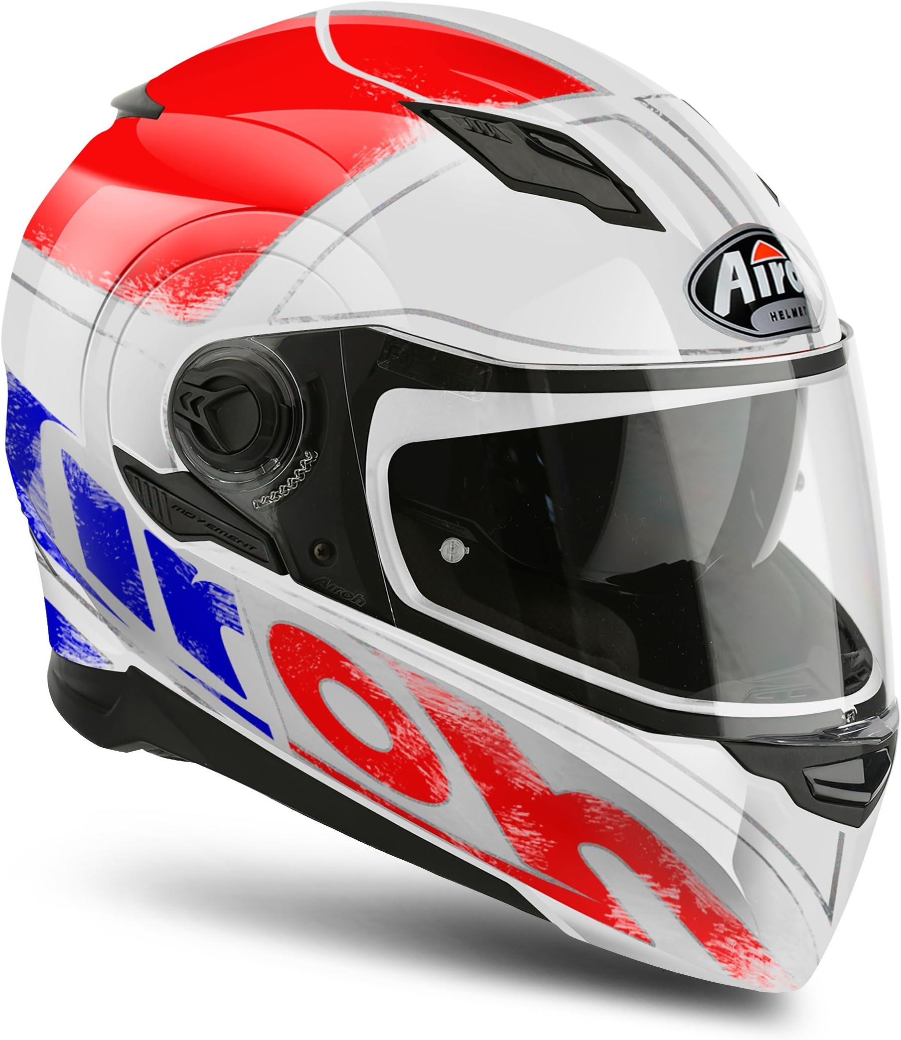 Airoh Motorcycle Helmets Movement S Cut, Black Gloss, Size S