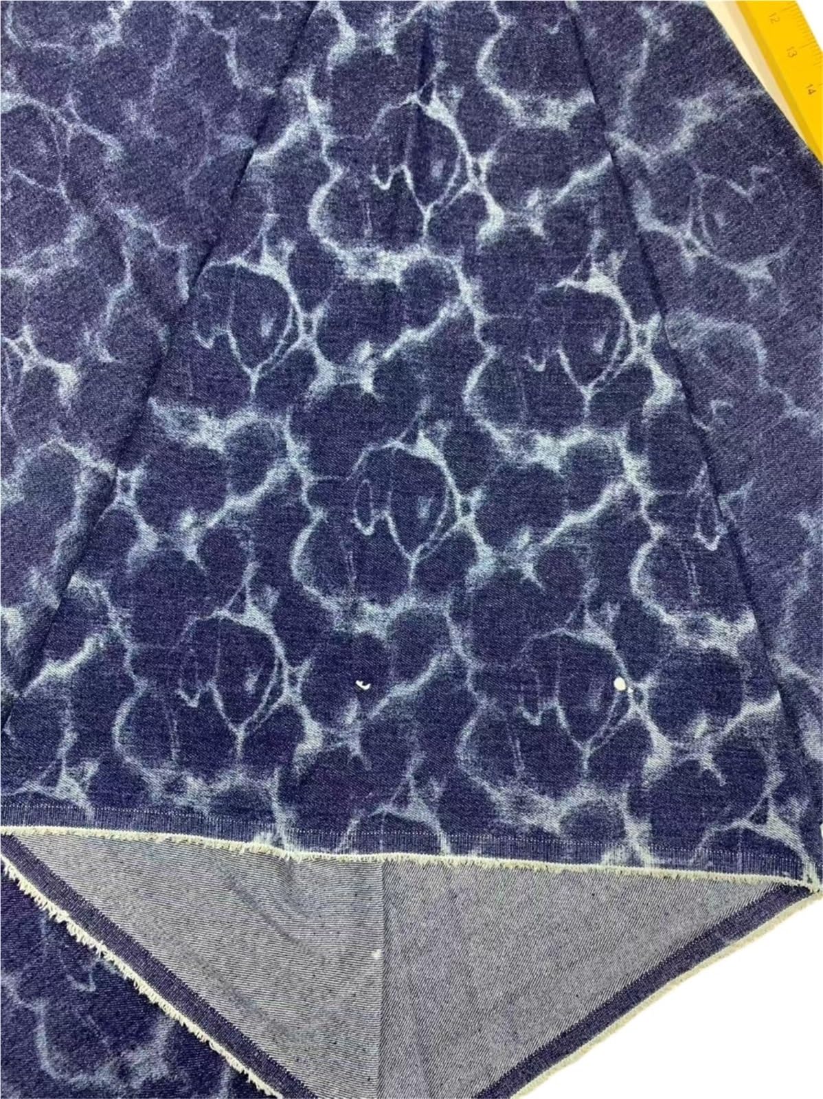 Tissu denim jacquard lavé pour coudre facilement vos pantalons et sacs