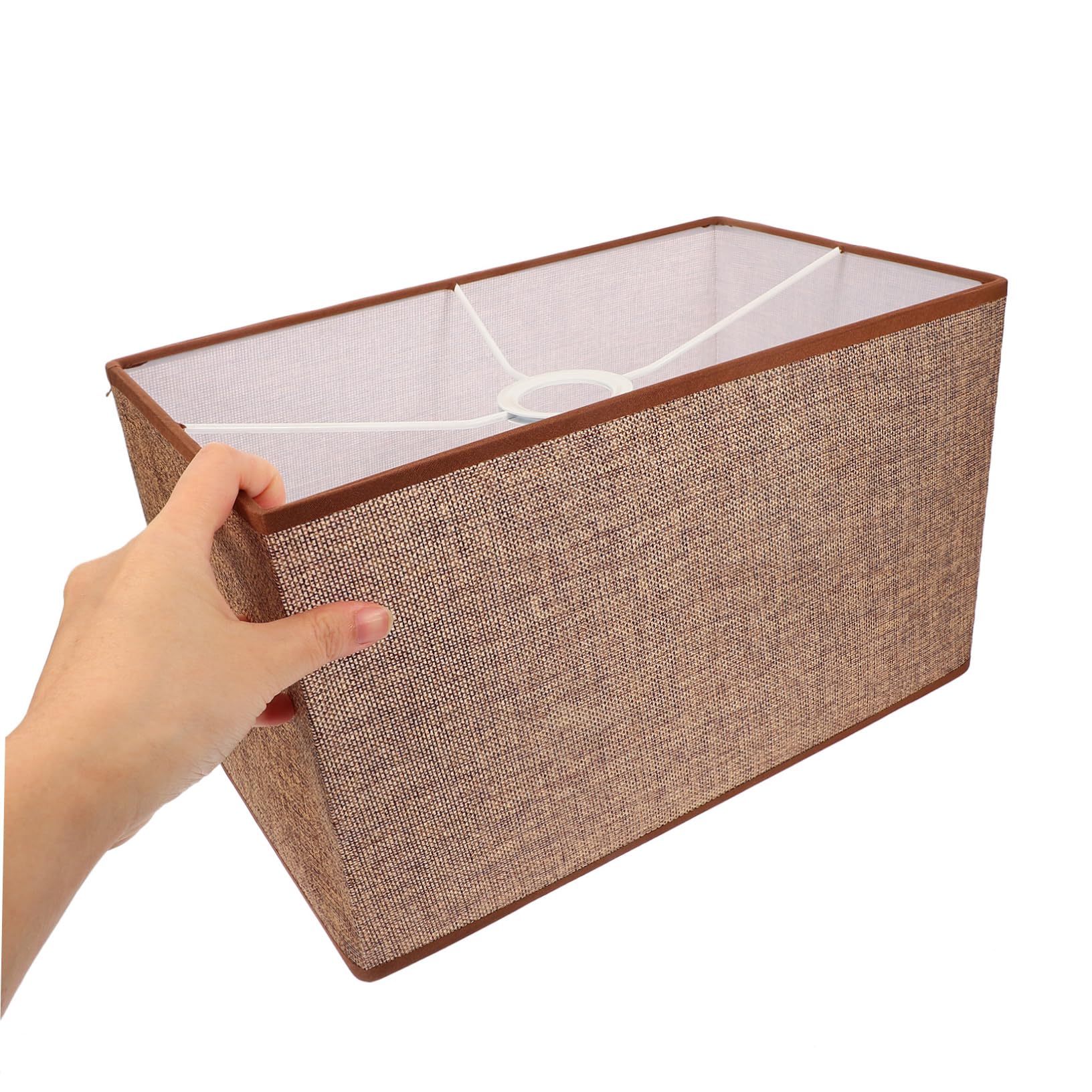 SEWACC Pantalla De Lino Rectangular Para Lámpara Accesorio Decorativo De Sencilla Para Decoración De Escritorio