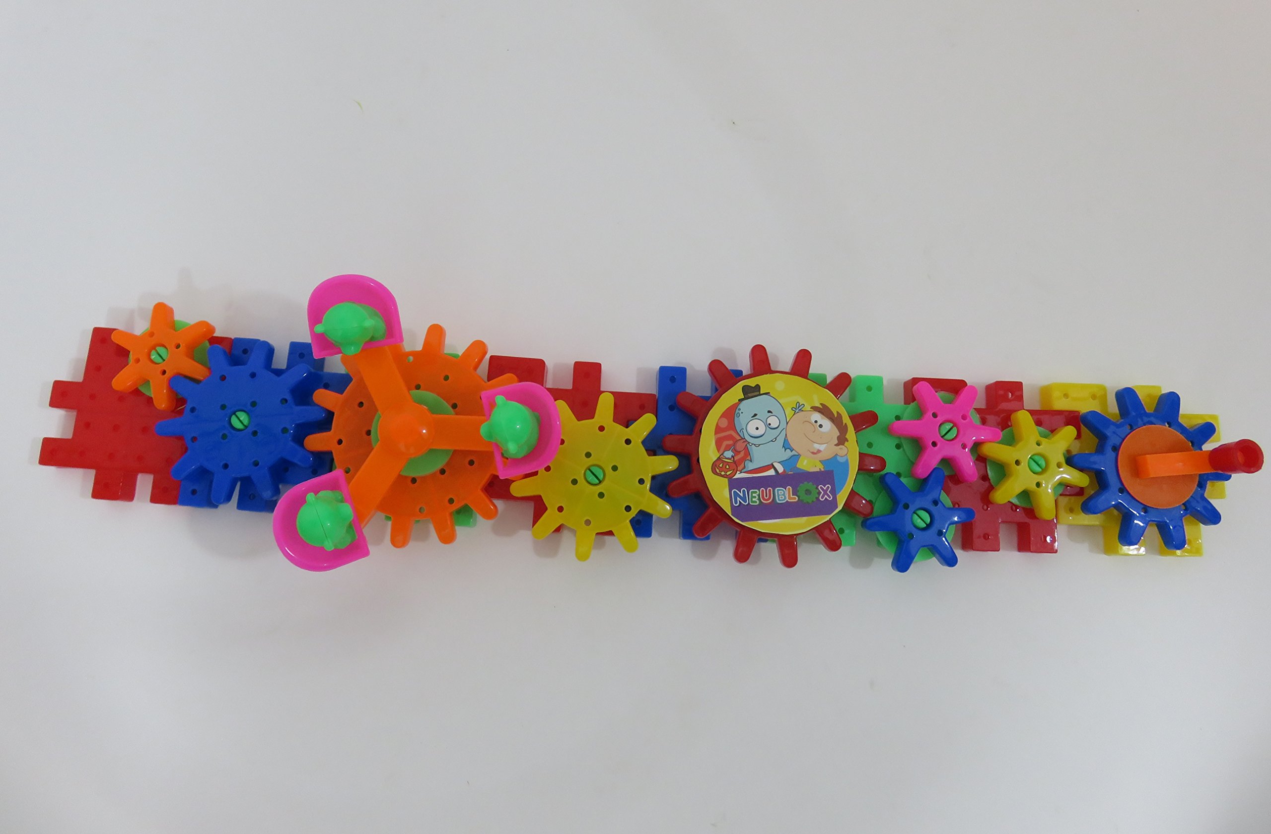 Toy Gears Building Set – 81 pcs with Interlocking Blocks – Learning and Educational for Boys & Girls, Age 3 Years +