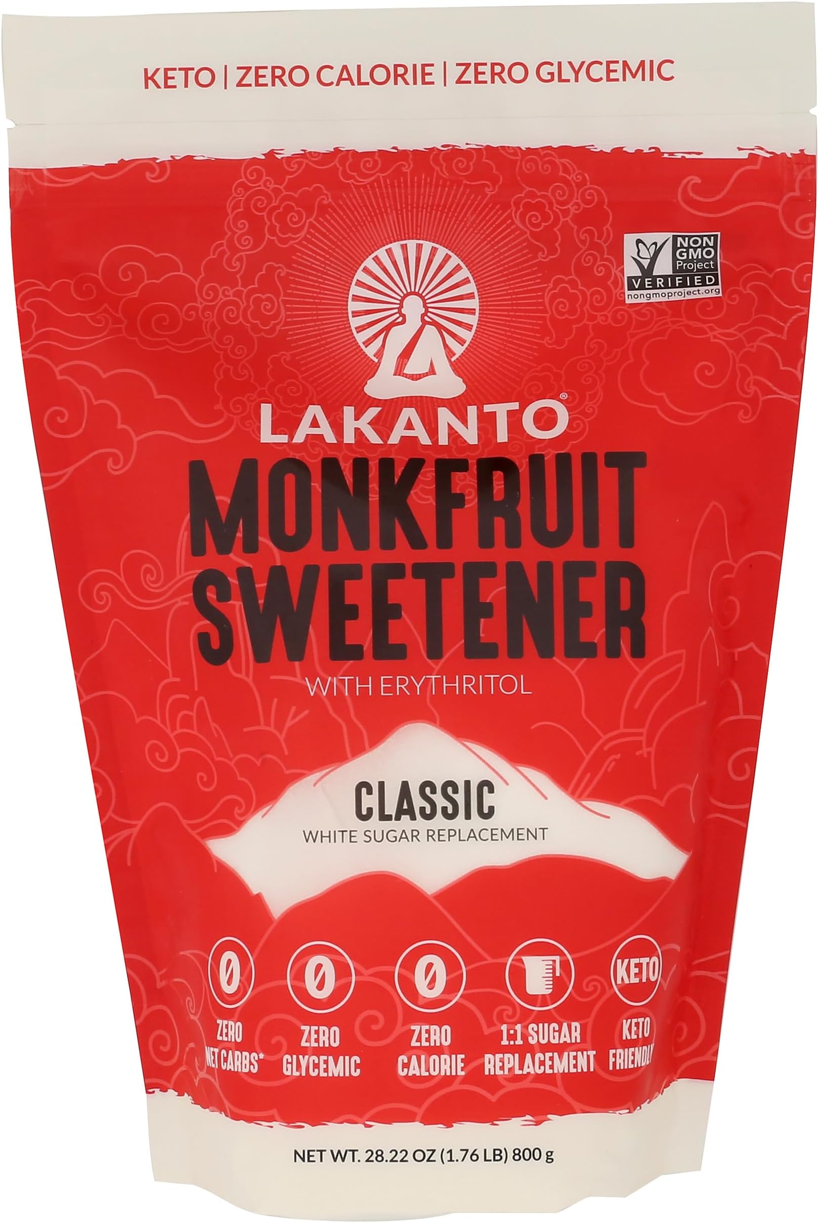 LAKANTO Classic Monkfruit Sweetener, 28.22 OZ