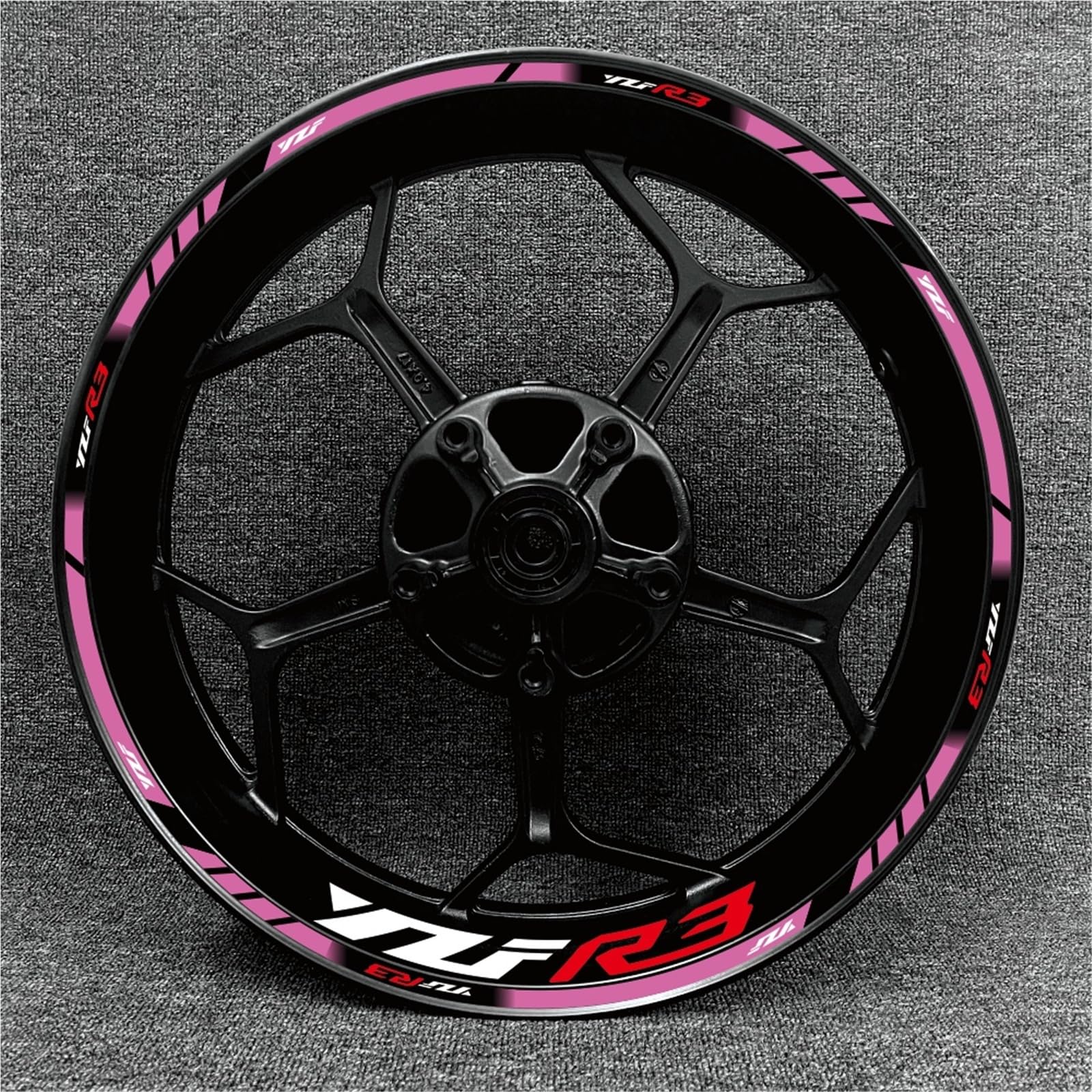 Geeigneter Lokomotivaufkleber Radnabenaufkleber Stahlring, Dekorativer Reflektierender Aufkleber Für YZFR3 R3(Set Meal 18)