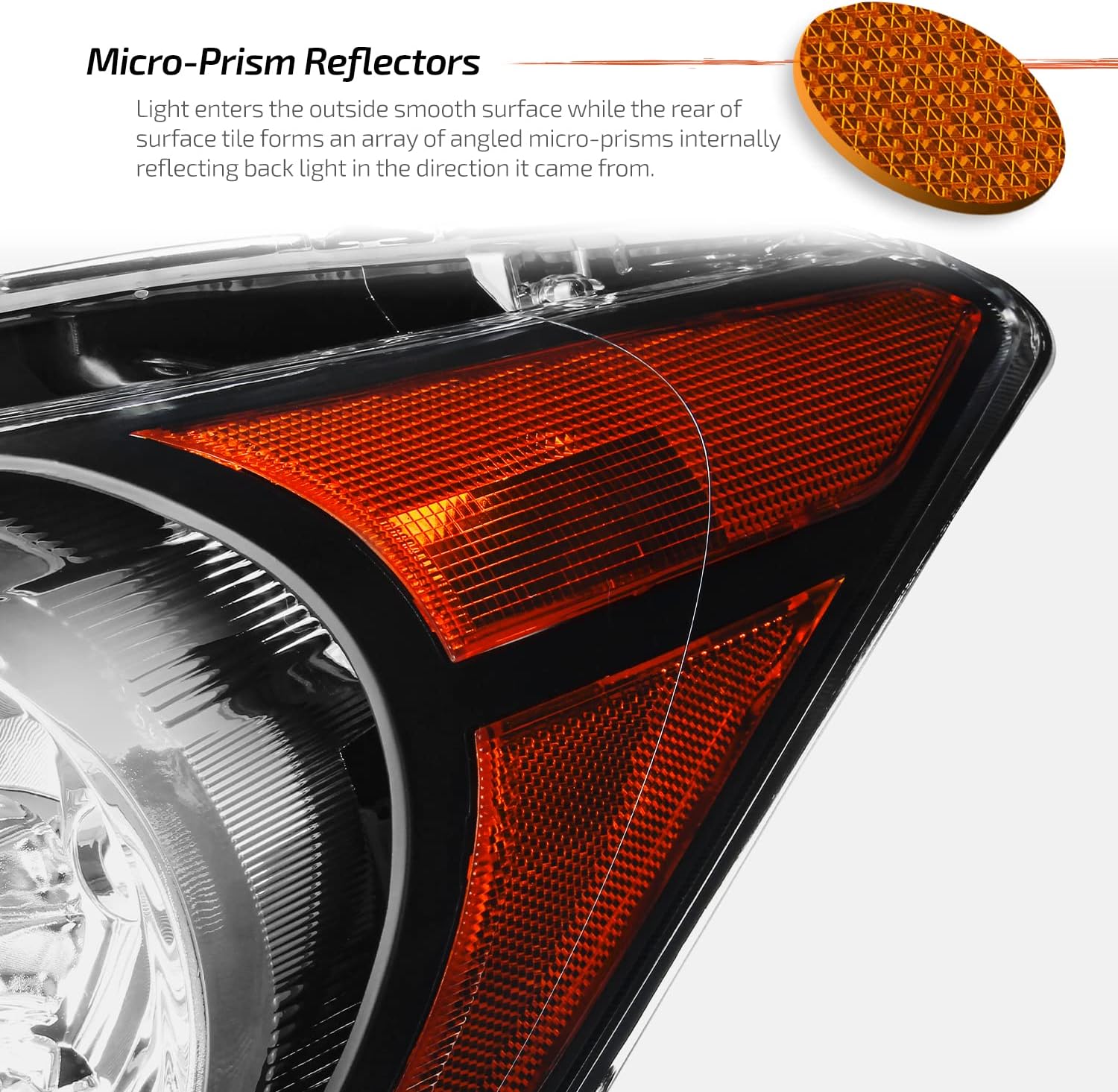 AKKON - Fit 2008 2009 2010 2011 2012 Honda Accord Sedan 08-12 4Dr Headlights Assembly OE Style Black Driver - Passenger