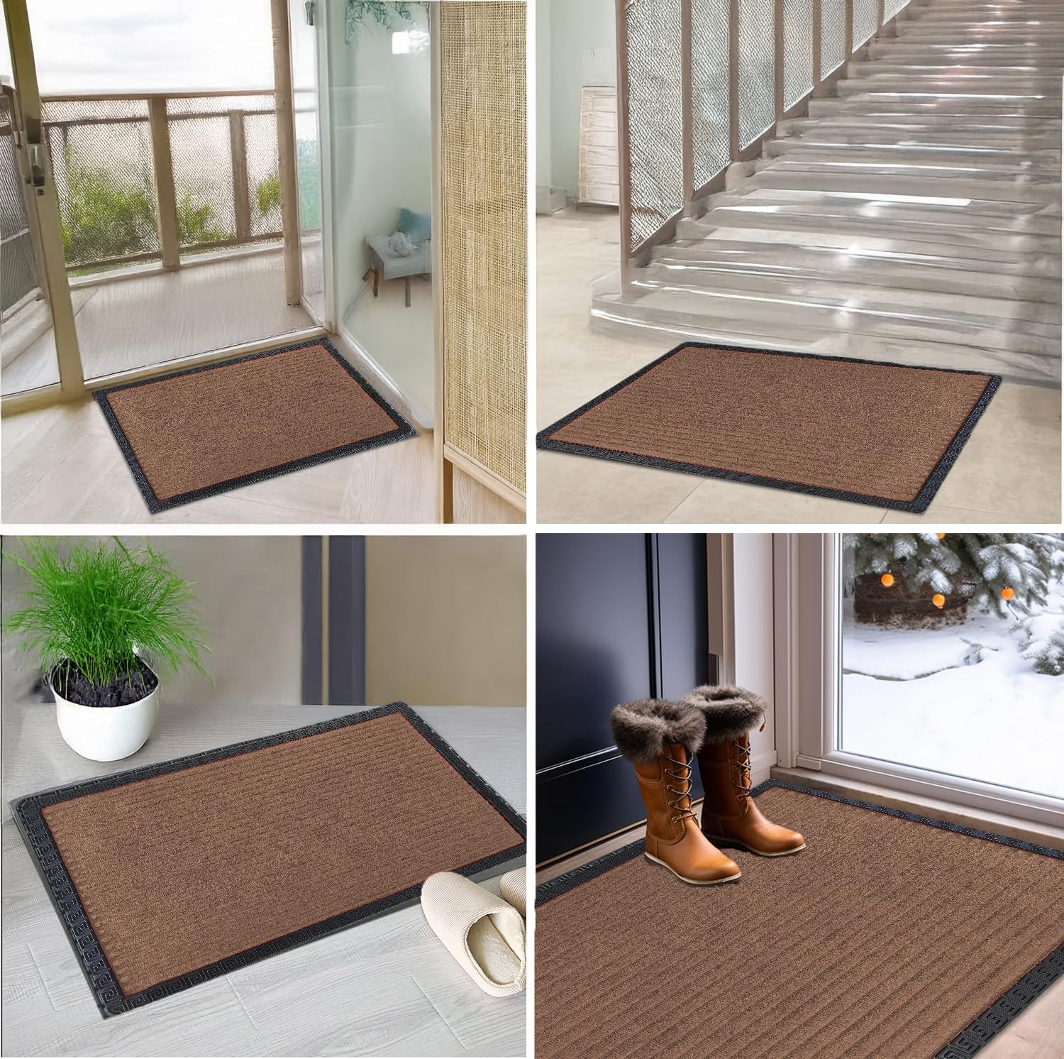 Ishro Home Premium Checkered Doormat - Anti-Skid & Waterproof -6 Ishro Home Premium Checkered Doormat - Anti-Skid & Waterproof -6