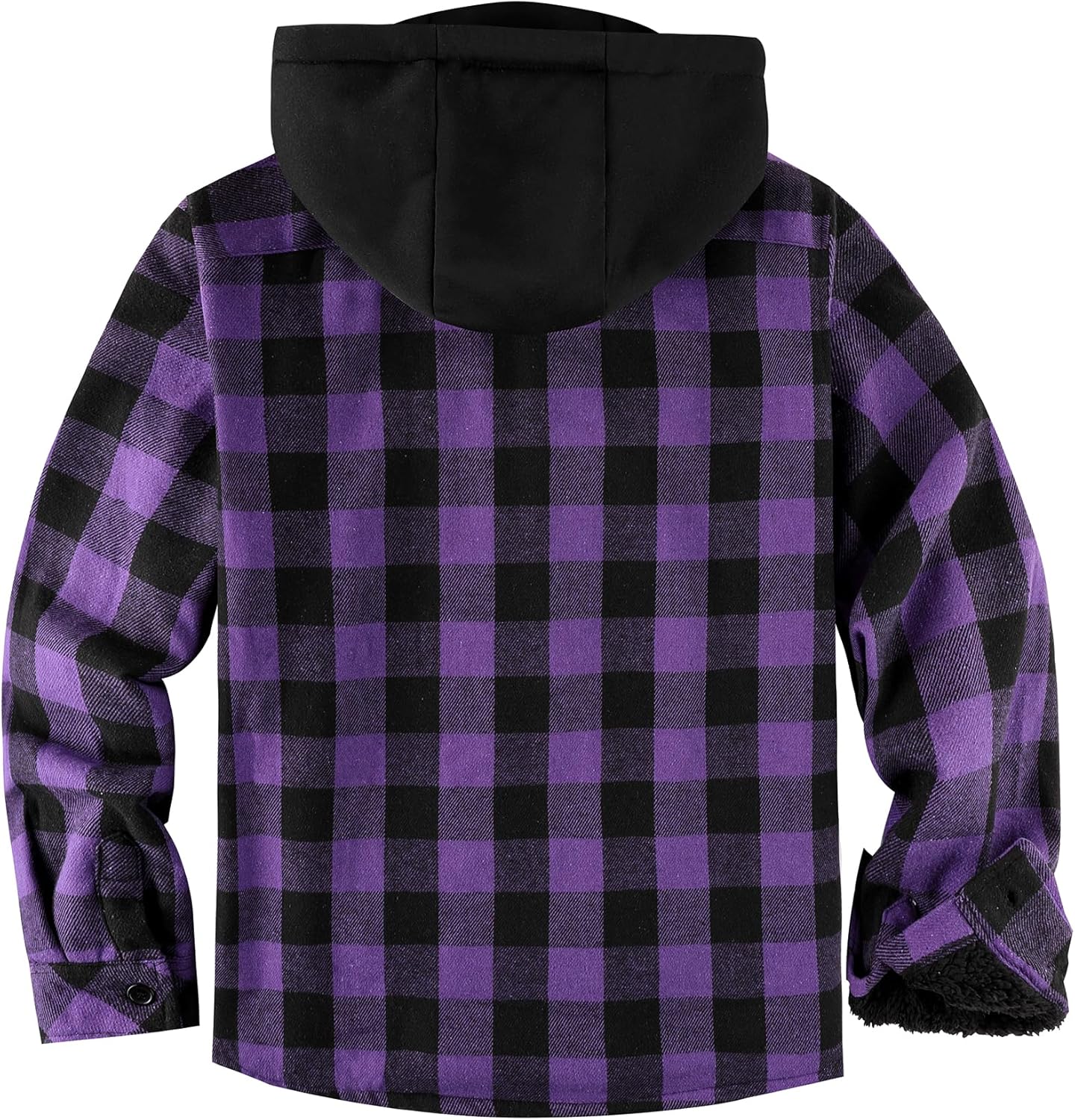 onedog Flannel Jackets for Men Plaid Sherpa Lined Heavyweight Winter Warm Jacket - Image 3