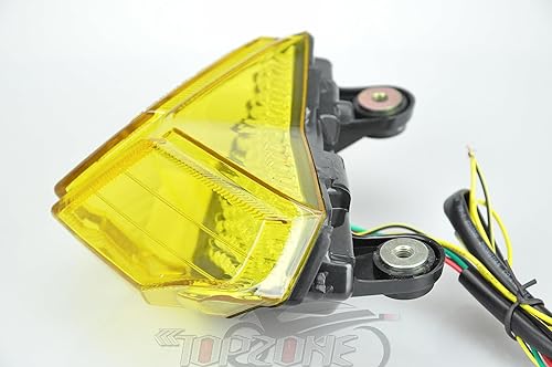 Miniatura 3 de TOPZONE Fit Ducati SUPERBIKE 1198 &amp;1098 S &amp; 848 LED Rear Lamp Brake Tail Light + Integrated Turn Signal Indicators (Yellow lens)