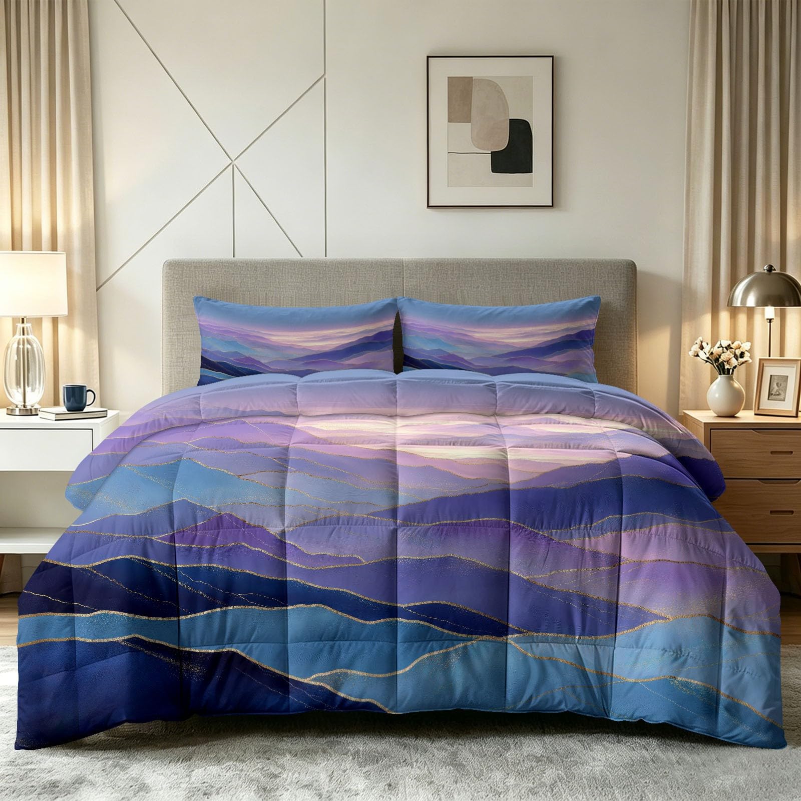 Couette 220 x 240 cm sans housse lavable en machine pour lit deux personnes