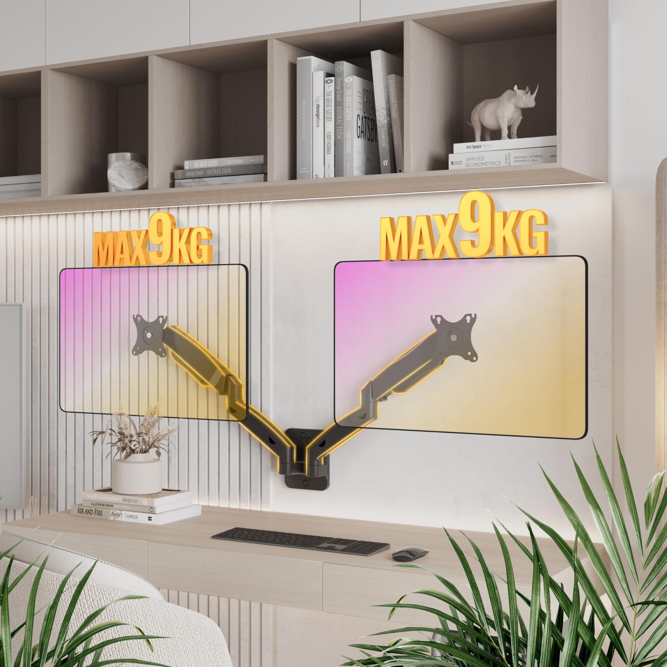 RICOO S4711 Supporto TV da parete Staffa TV 13-32 pollici per 13 32 pollici girevole inclinabile fino a 9 kg max VESA 100x100