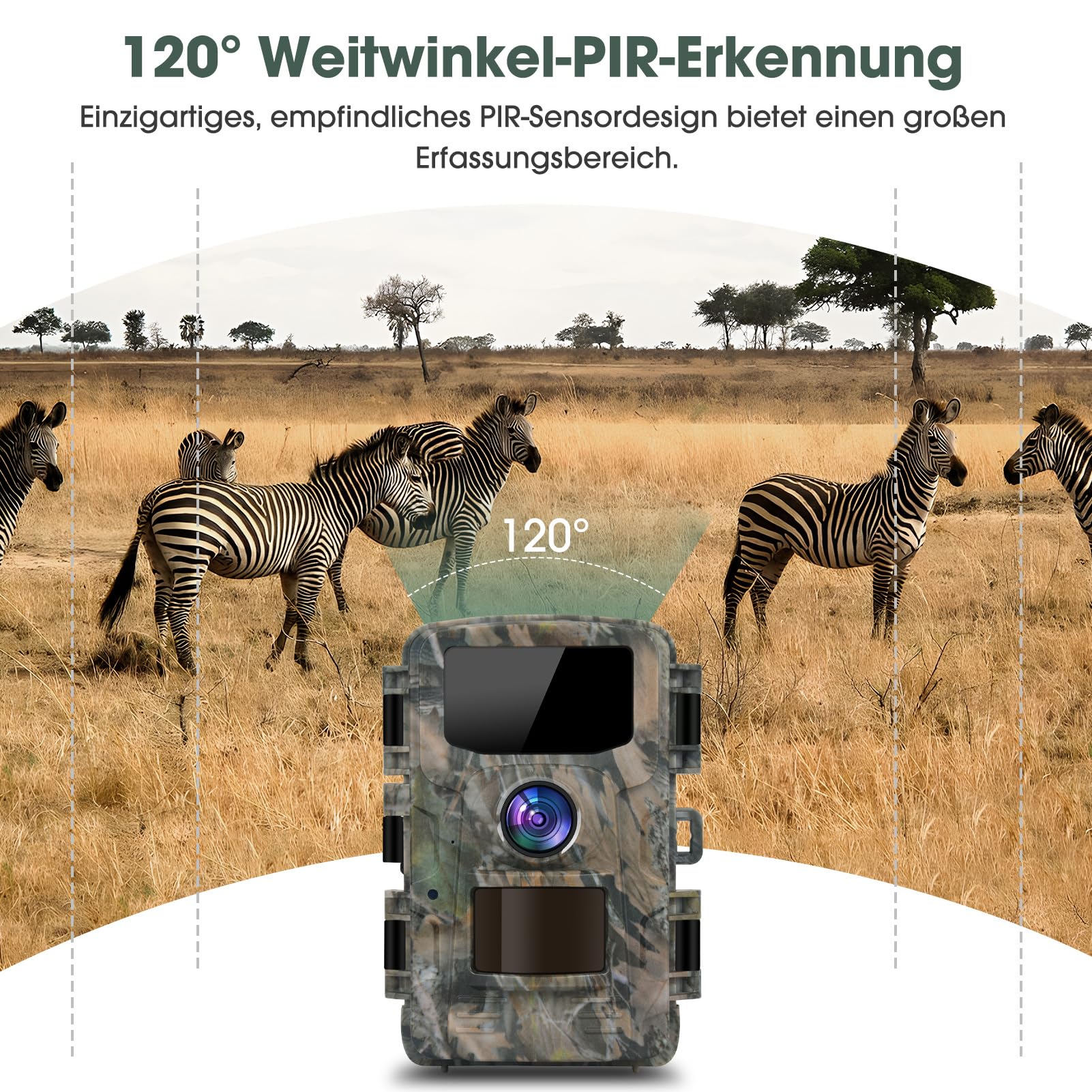 Wildkamera WLAN Bluetooth 4K 48MP Wildtierkamera Mit Bewegungsmelder
