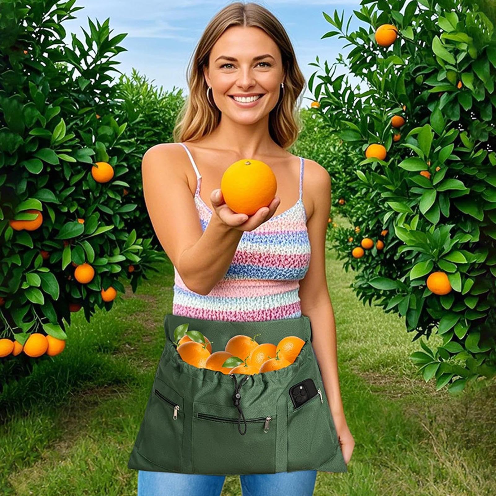 Garden Apron for Men | Waterproof Garden Tool Apron with Pockets,Heavy Duty Safety Gardening Accessories for Storing Small Items Picking Tools Fruit