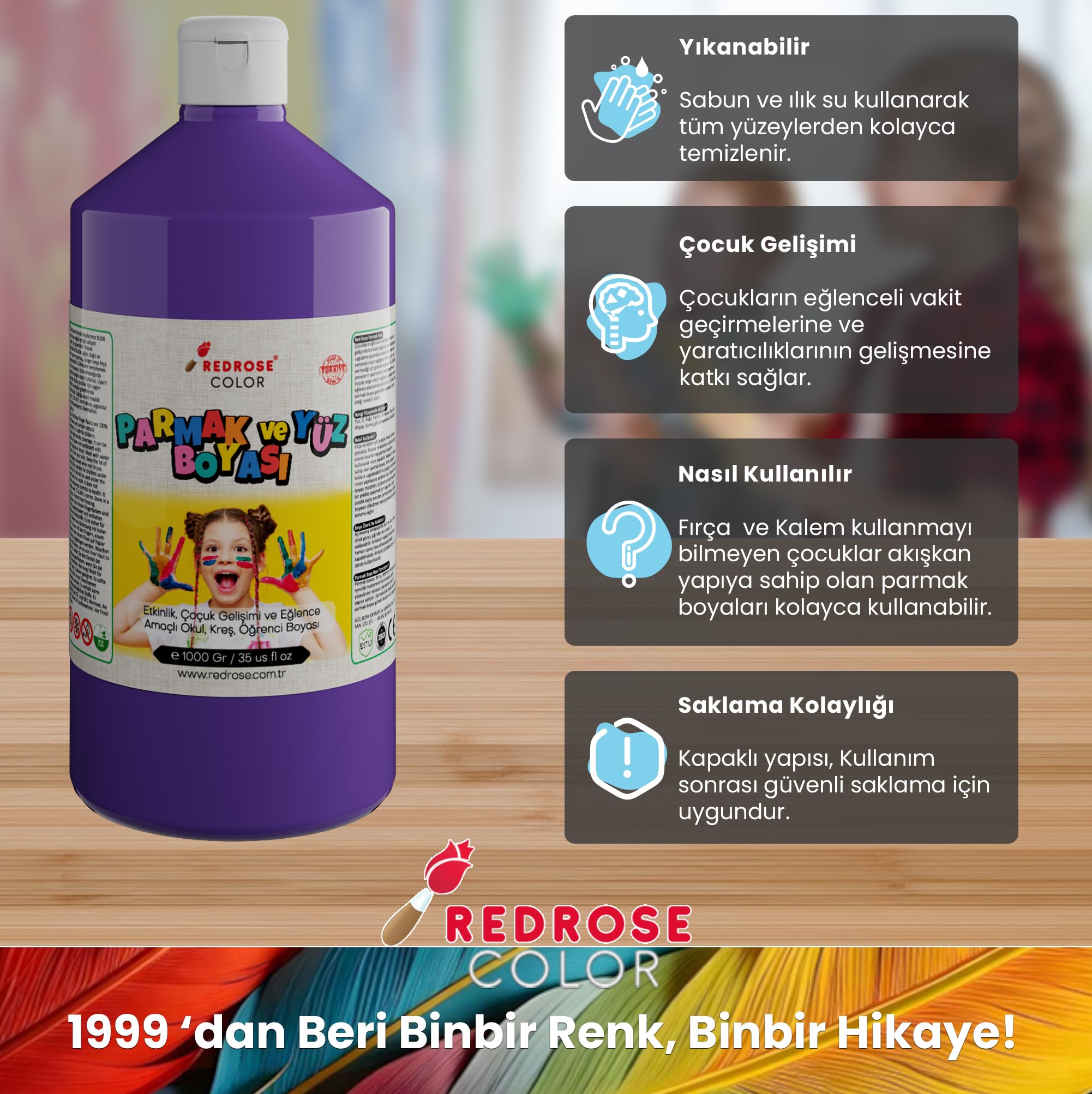 Red Rose Mor Parmak Boyası 1000 gr