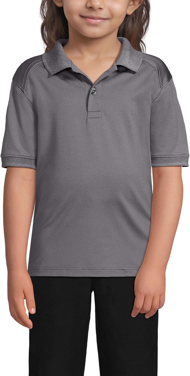 Lands' End School Uniform Kids Short Sleeve Rapid Dry Polo Shirt