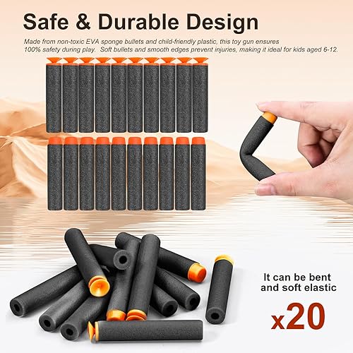 Miniatura 6 de Pistola de pellets de bala suave de proyección, bola de bala realista, pistola de espuma de dardos, rifle de francotirador con alcance que se ven