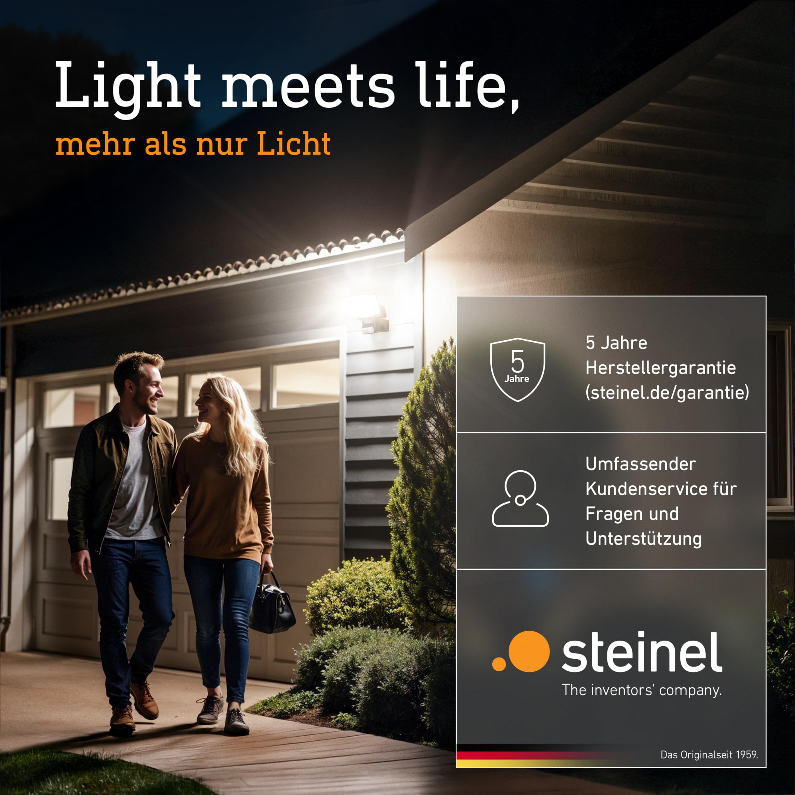 Steinel LED Strahler XLED Protect S Anthrazit, 180°/10 m Bewegungsmelder, 14.3 W, IP54
