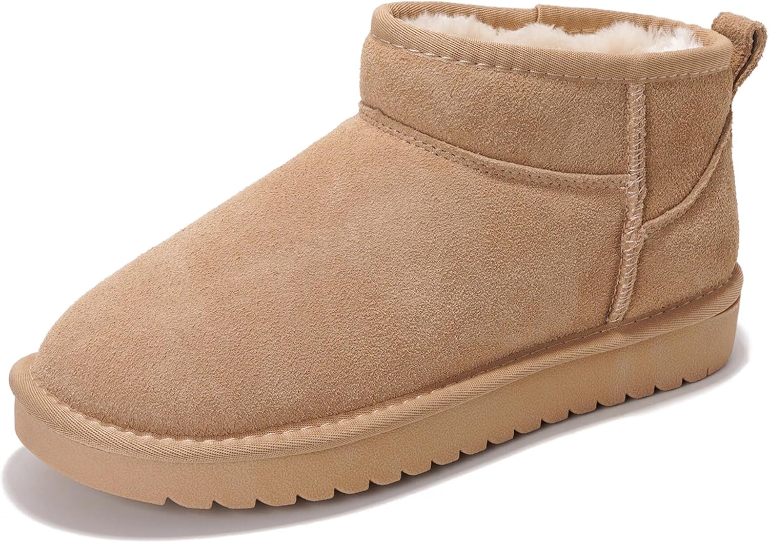 Project Cloud 100% Genuine Leather Ankle Boots for Women - Water Resistant with Memory Foam Insole Winter Boots for Women - Trending Shoes & Comfortable Women's Ankle Boots (Hippy) 8.5 Wide Sand Suede - Image 1 of 6