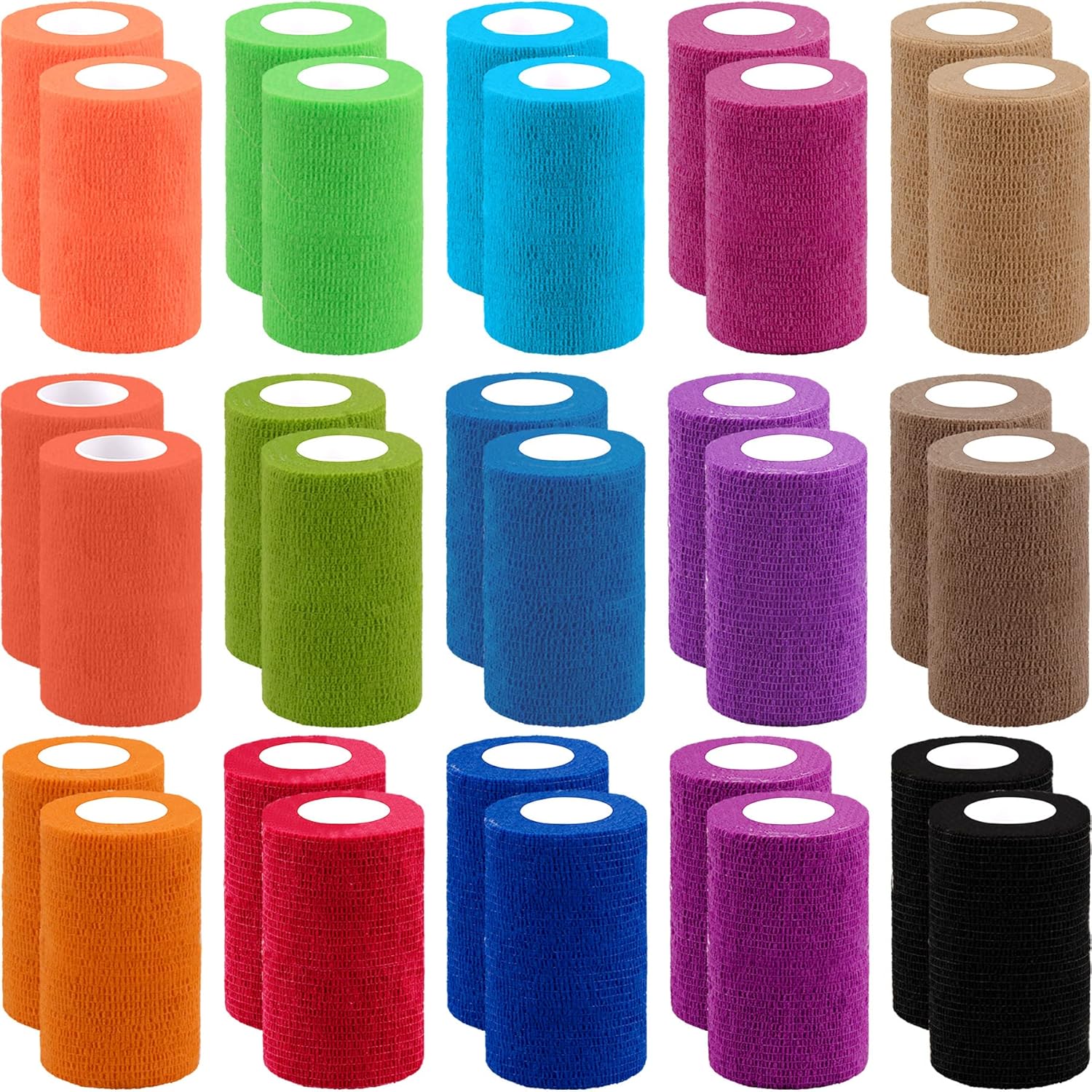 BQTQ 30 Rolls Self Adhesive Bandage Wrap 4 Inch Self Adherent Wrap Tape Stretch
