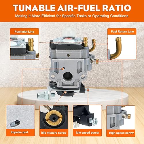 Miniatura 5 de Hipa WYK-186 carburador con filtro de aire Kit de afinación de combustible para Echo HCA260 HCA261 PE260 PE261 PPT260 PPT261 SHC260 SHC261 SRM260