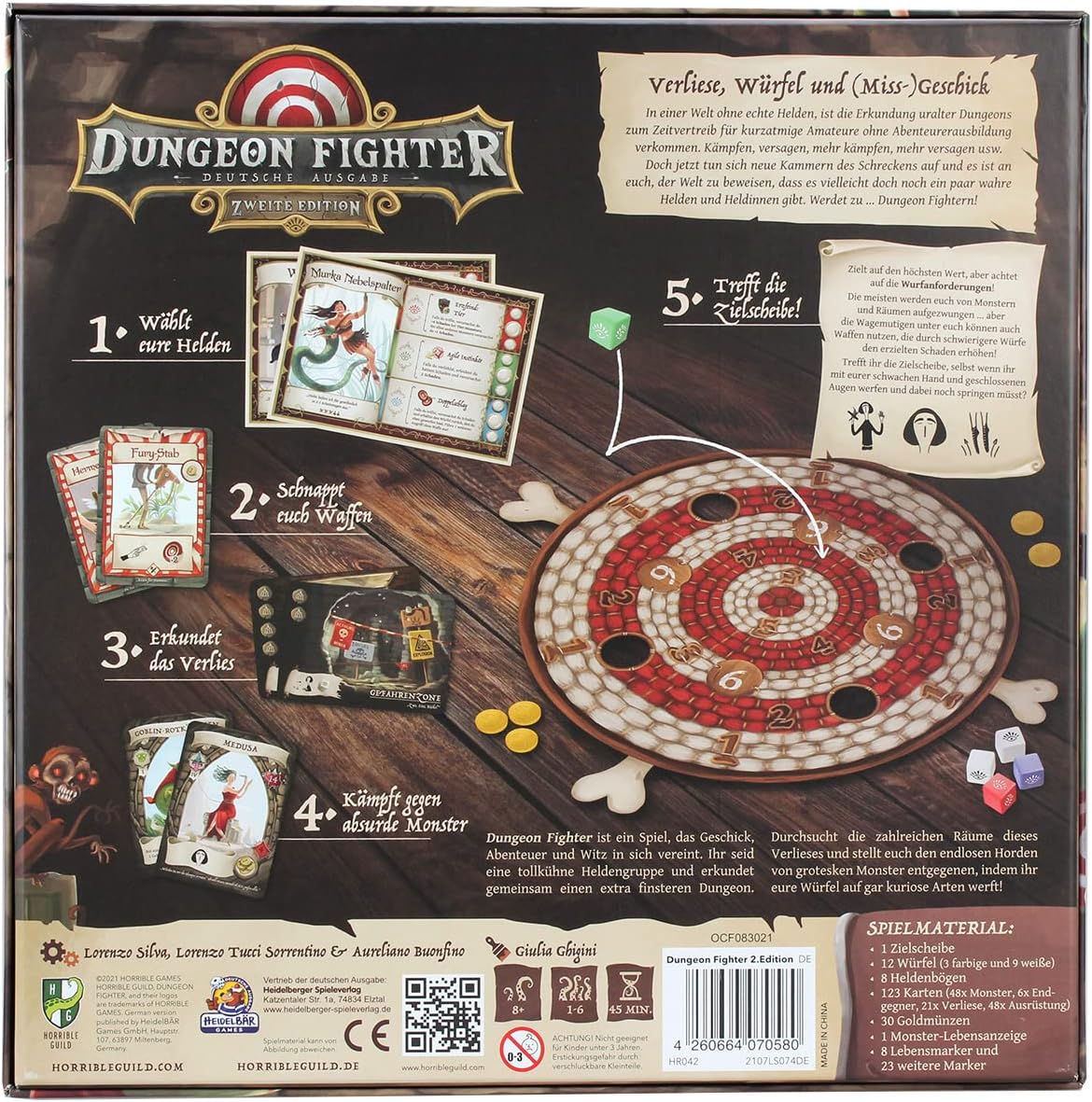 Horrible Guild HR042 - Dungeon Fighter 2. Edition - Brettspiel, für 1-6  Spieler, ab 14 Jahren (DE-Ausgabe): Amazon.de: Spielzeug