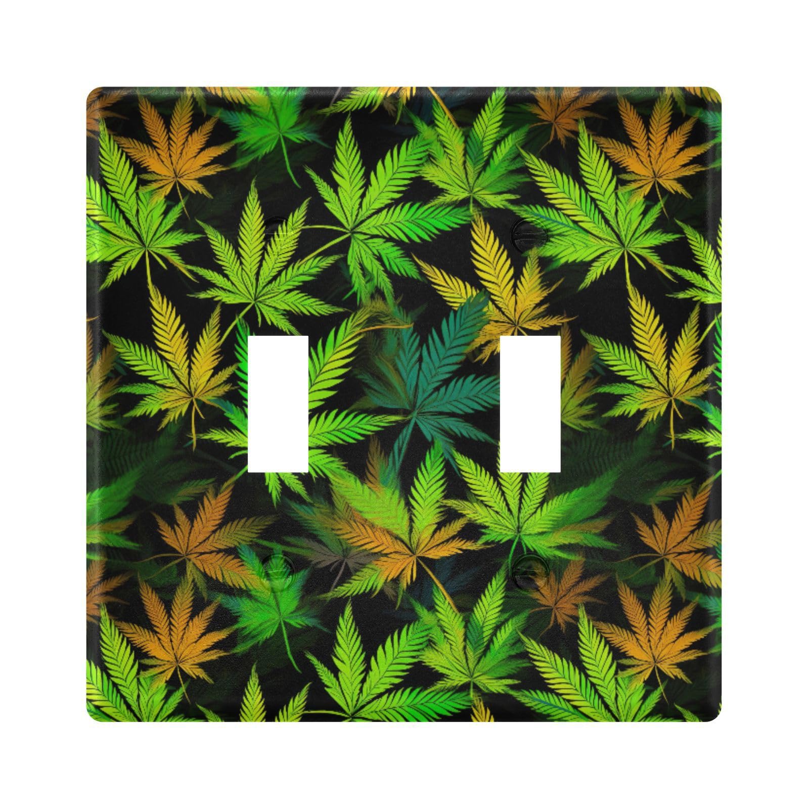UMIRIKO Tropical Leaves Light Switch Cover Plate Covers Decorative Double Toggle Home Decor 202a8576