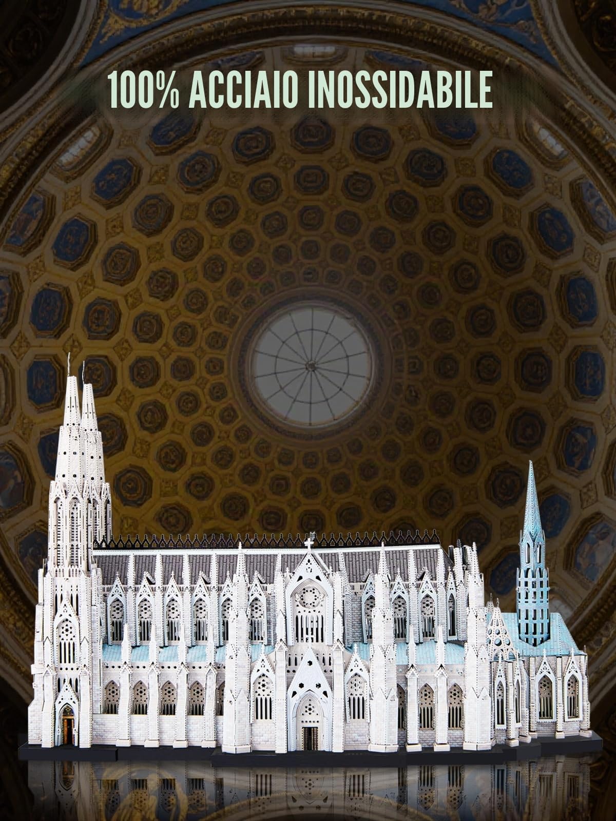 Piececool Metal Puzzle 3D Cattedrale di San Patrizio, modellini da Costruire 3D Metallo, Modellismoi per Acciaio Inossidabile