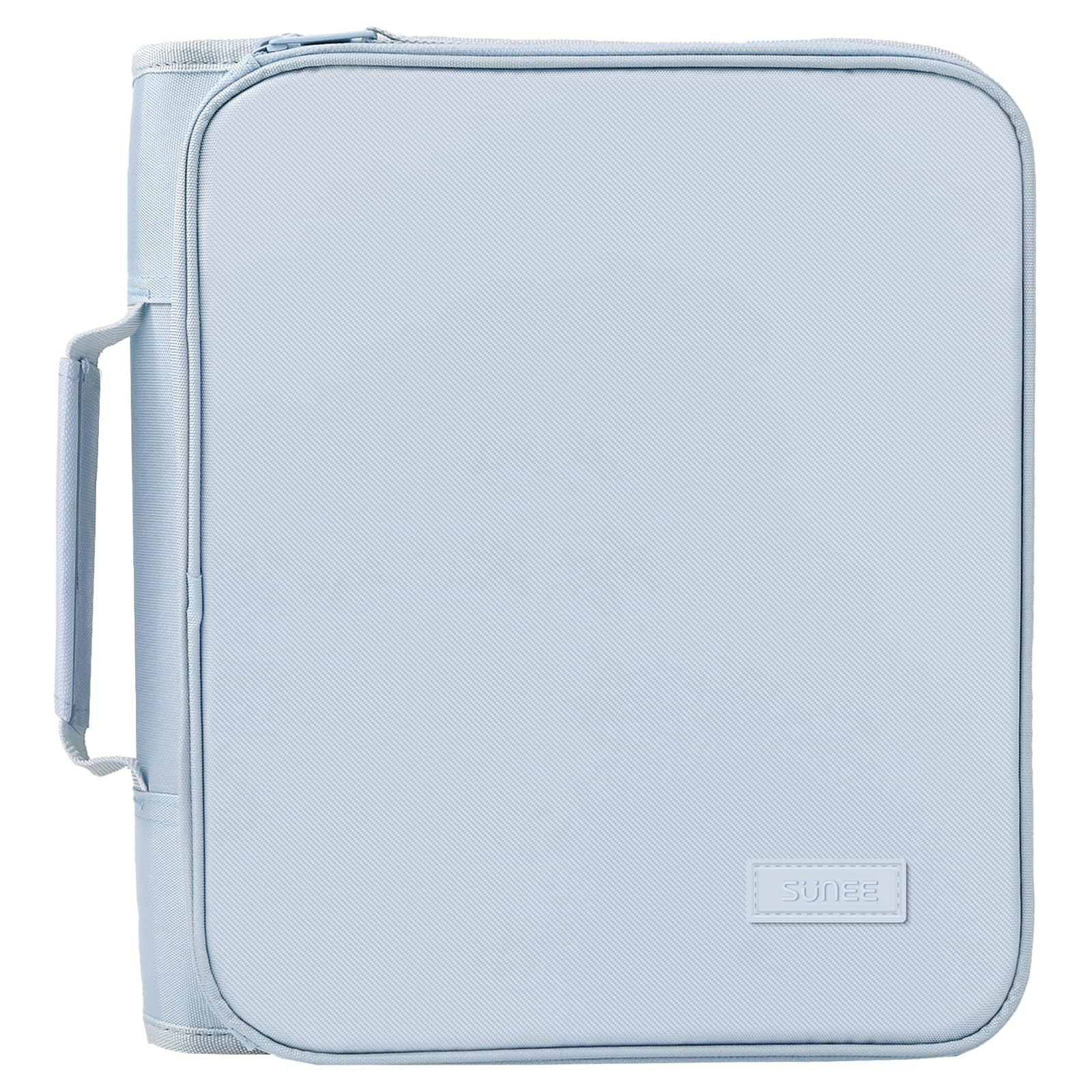 SUNEE Zipper Binder Bag with Handle, 2-Inch 3-Ring O-Ring, 500-Sheet Capacity, Includes Zip Pocket, 5-Tab Expanding File Folder, Multi-Pocket Organizer Binder for Middle School, Dusk Blue