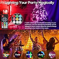 Vista 5 de DJ Lights with Stand, Telbum Stage Lights with Stand Sound Activated LED Par Light Set, for Mobile Booth Gig Bar Wedding Church Band