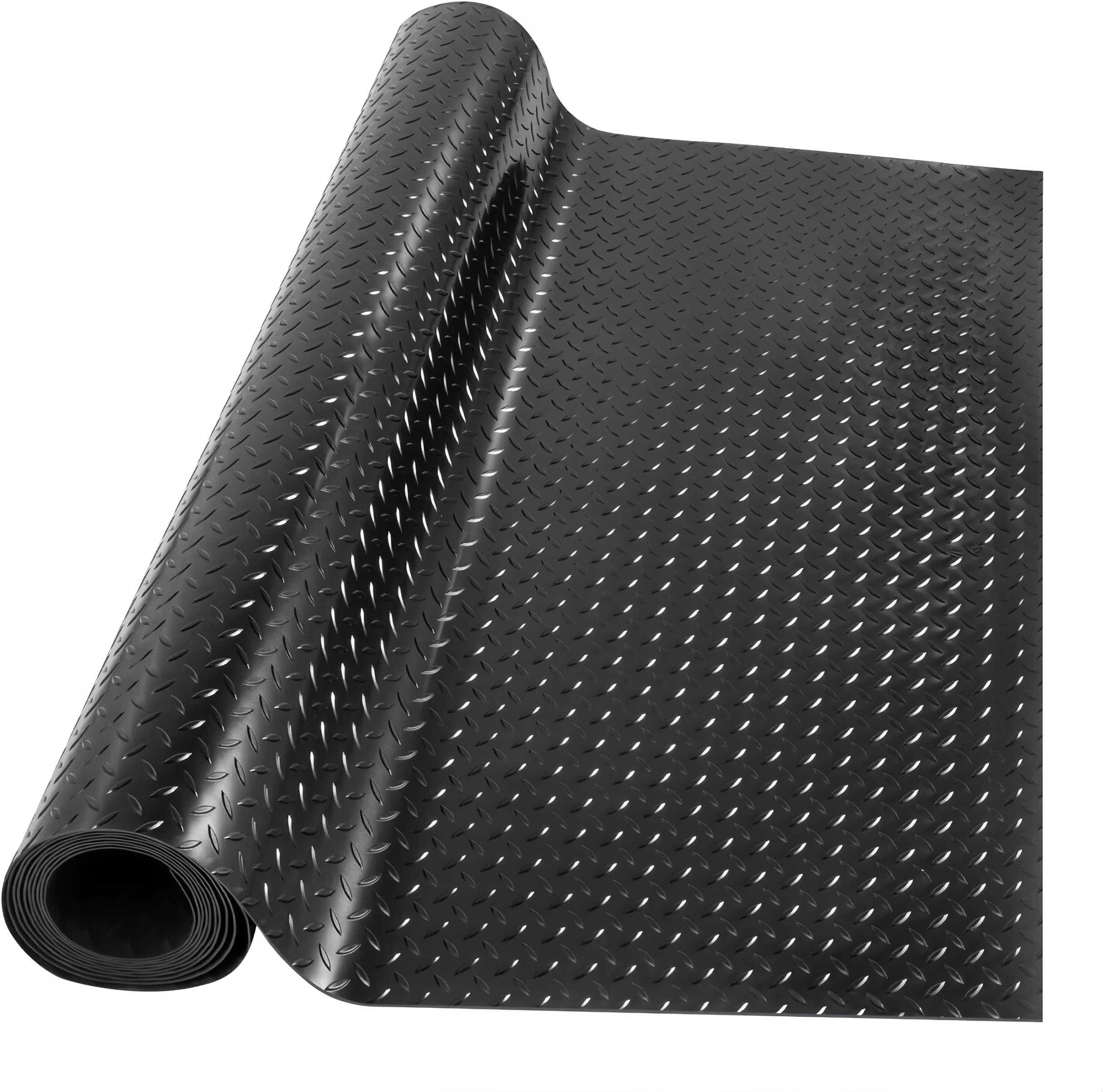 Rubber Garage Flooring Matting 100 x 500 cm Heavy Duty Rubber Matting Roll Waterproof Garage Floor Mats 3mm Commercial Garage Flooring Mat for Workshop Workbench Shed Indoor & Outdoor