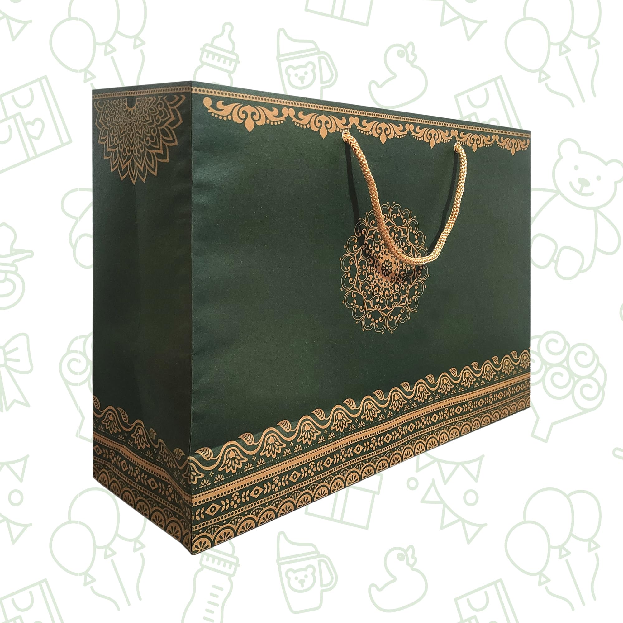 Urban Eco Bag Paper Carry Bag, Size: 14" X 4" X 11" For Engagement, Wedding, Valentine, Festival-Party, Return Gift, Jewelry & Gift Items (25), 1 count,Green (B0CRBHHP2J) Amazon Price History, Amazon Price Tracker