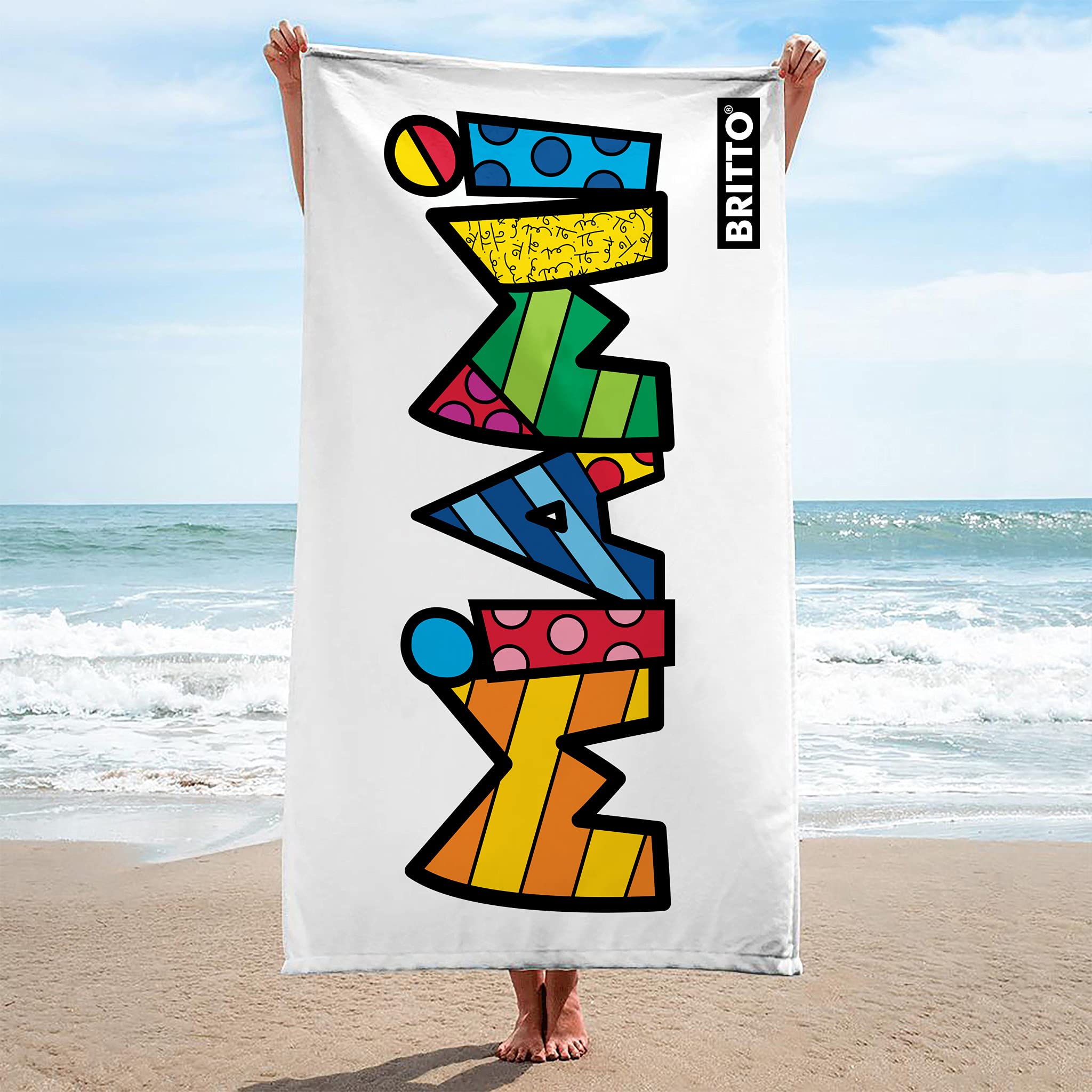 Amazon.com: Britto Romero Beach & Pool Towel with Colorful Artwork