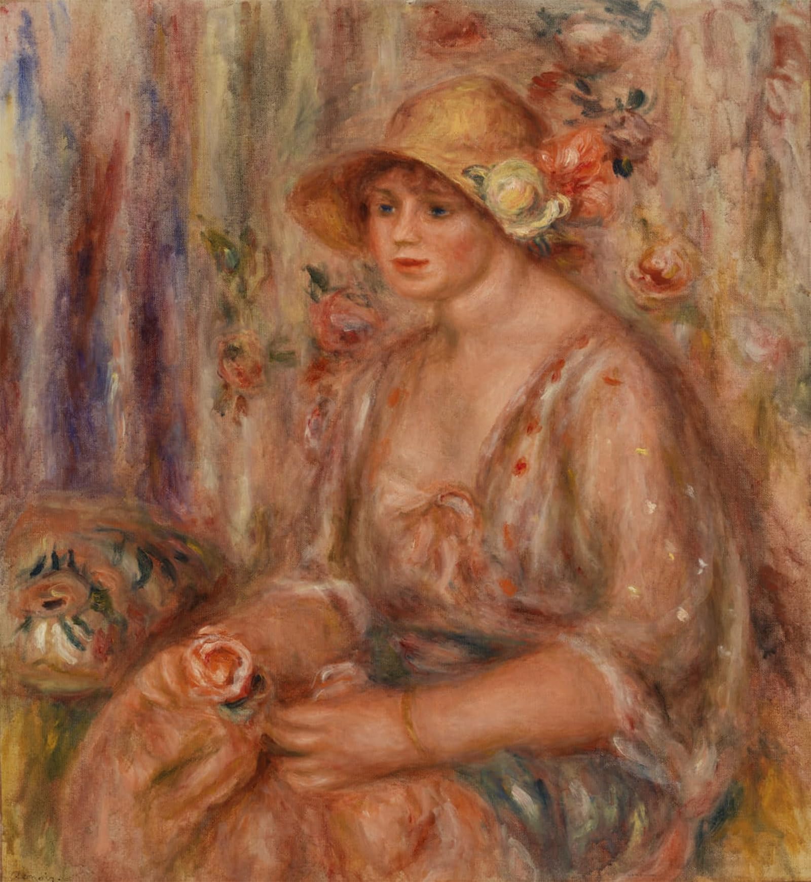 Pierre Auguste Renoir tableau impressionniste robe mousseline - 5