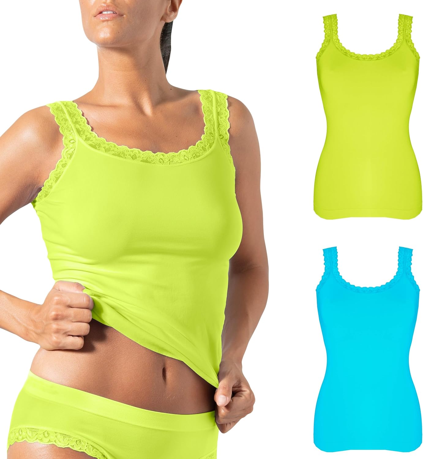 Tanktop met v-hals, smalle bandjes Anne Weyburn | La Redoute Tanktop met v-hals, smalle bandjes Anne Weyburn | La Redoute