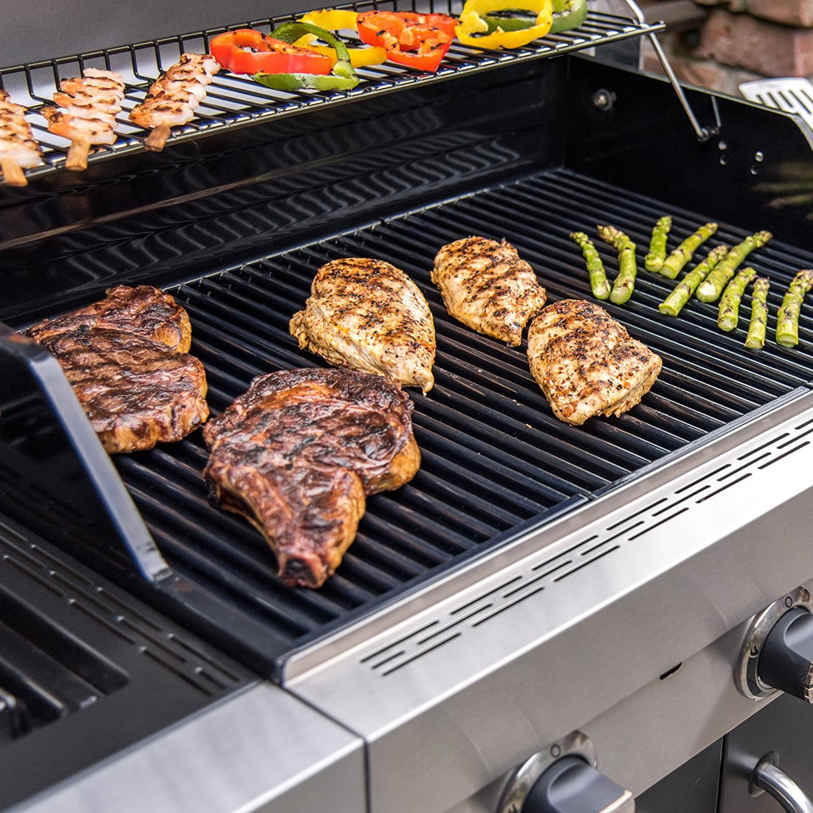 Charbroil Grillrost 43,2cm für Performance TRU Infrared 3 Brenner 450 Gasgrill, 3er Set Porzellan-Stahl Ersatzroste
