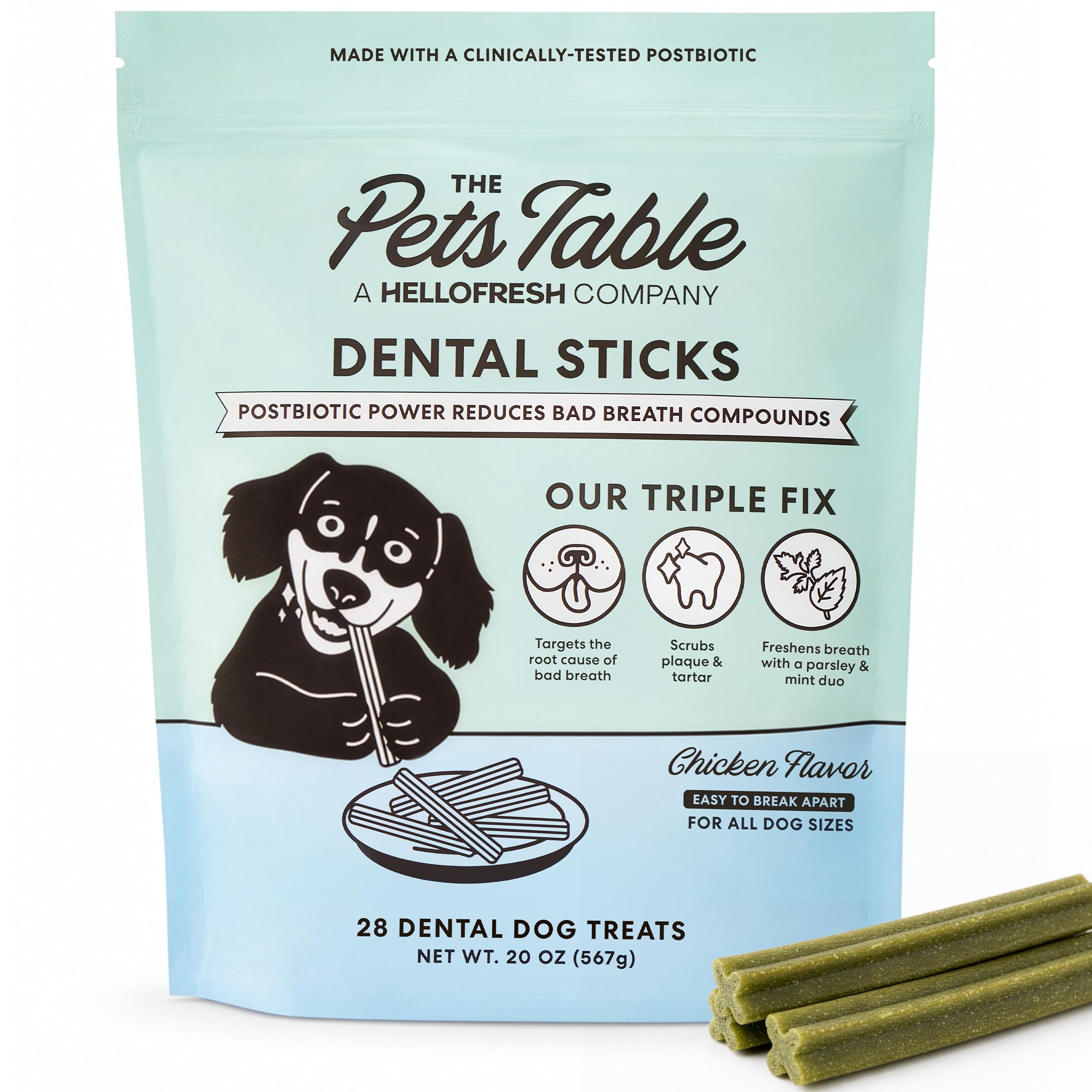Amazon.com : The Pets Table Dental Chews for Dogs 28 Sticks (20 oz