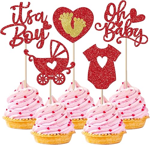 Miniatura 183 de Rsstarxi 36 Pack Happy Valentine's Day Cupcake Toppers Glitter Cupid Love Heart Lip Kiss Me Be Mine Cupcake Picks for Valentine's Day Theme Wedding