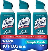 Vista 34 de Lysol Paquete que contiene 2 aerosoles desinfectantes Lysol para superficies duras y suaves, lino crujiente, 19 onzas líquidas + Lysol Air Sanitizer