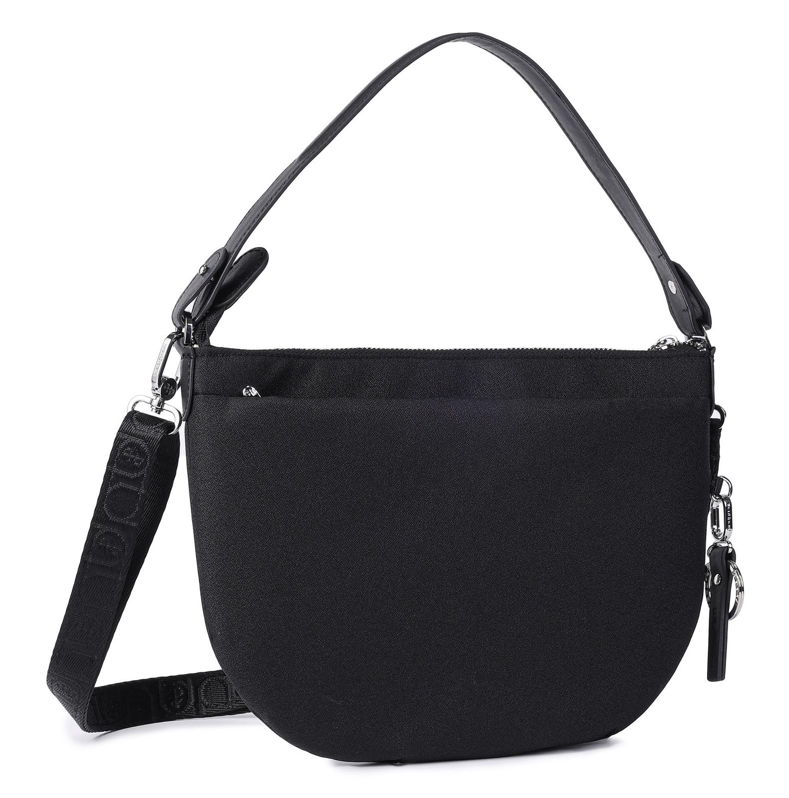 Hedgren Bonbon L, Halfmoon Crossover L + RFID Unisex Dorosły, Czarny