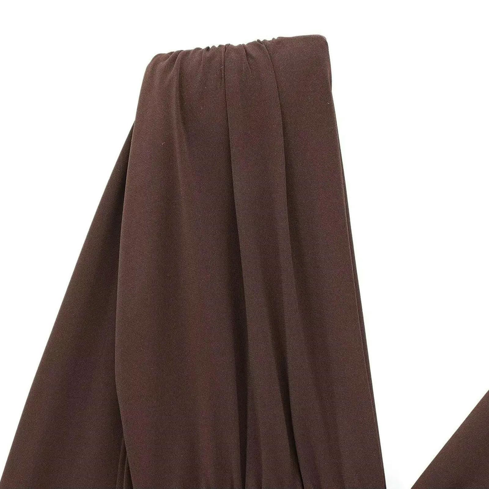 Abito Donna Invernale Donne Autunnali Deep v Midi Abiti Sexy a Pieghe Elegante da Sera Manica Lunga-Come Immagine-XS