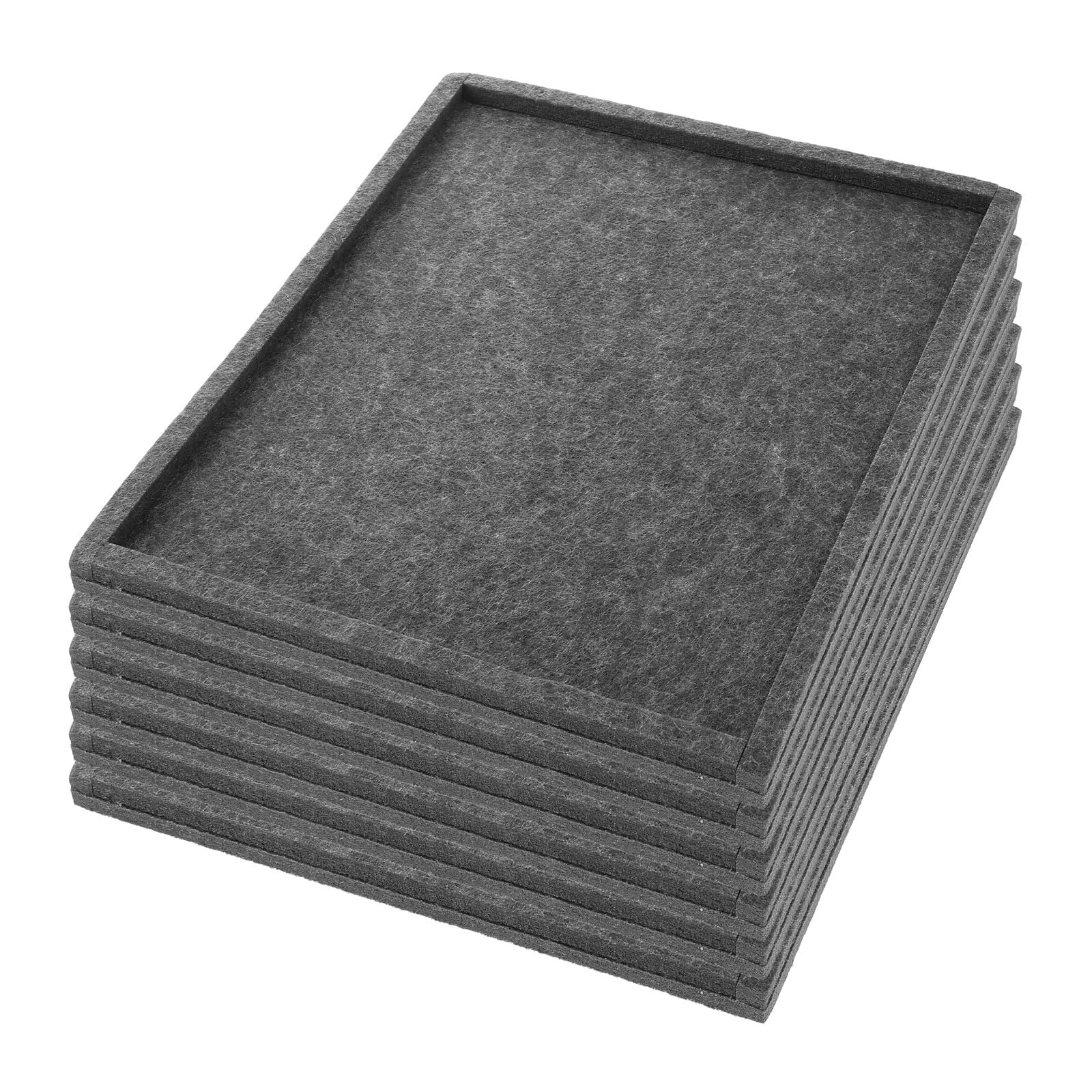 VICASKY Plateaux de Tri Empilables pour Puzzles 1000 Pièces en Feutrine, Lot de 6 Set de Plateaux Multifonctionnels 30x24 Cm, Organisateur Pliable pour Rangement et Tri Facile des Pièces