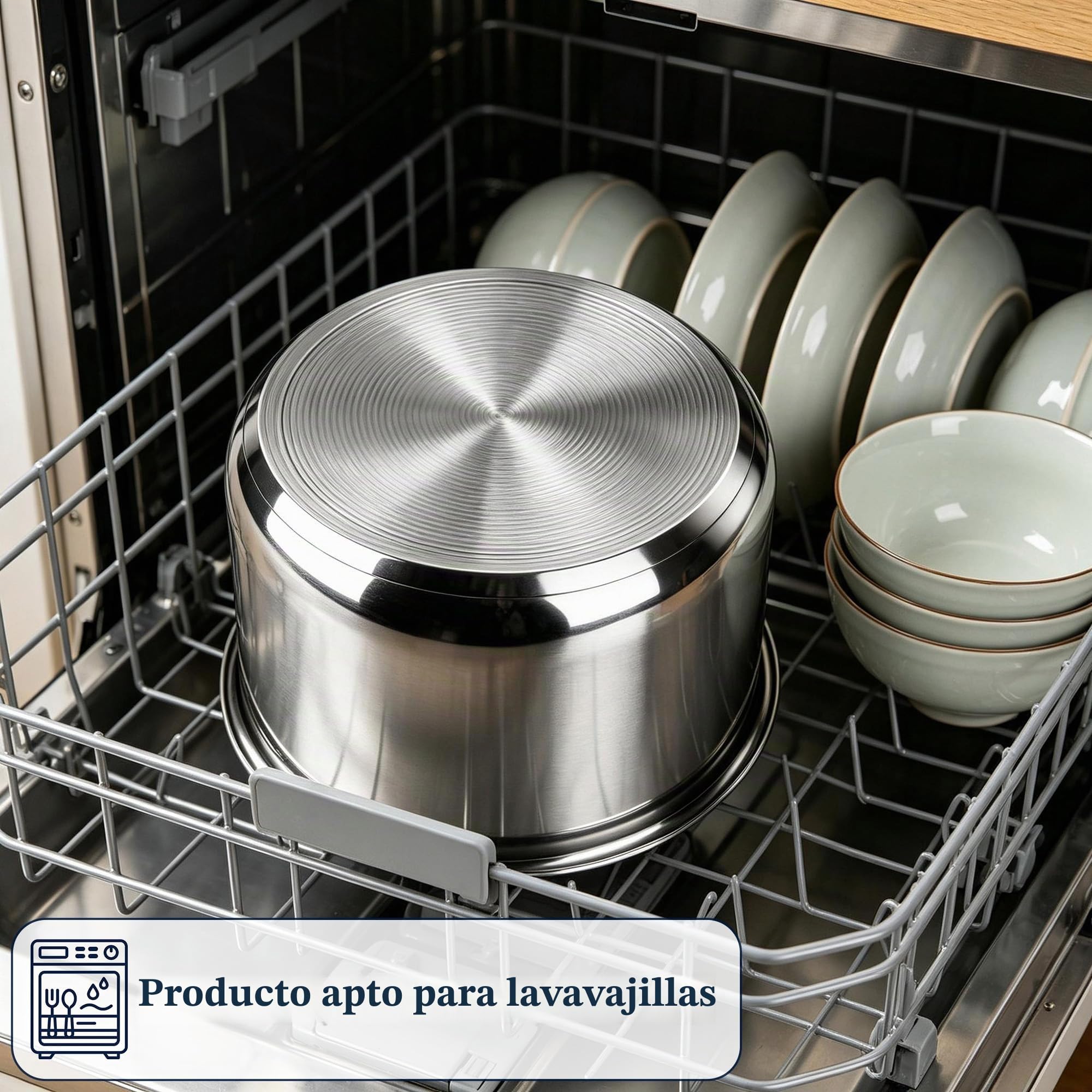 Linkidea Recipiente interior de acero inoxidable 304 para arrocera, compatible con Instant Pot Duo 7 en 1, apto para lavavajillas, sin recubrimiento, bowl de repuesto