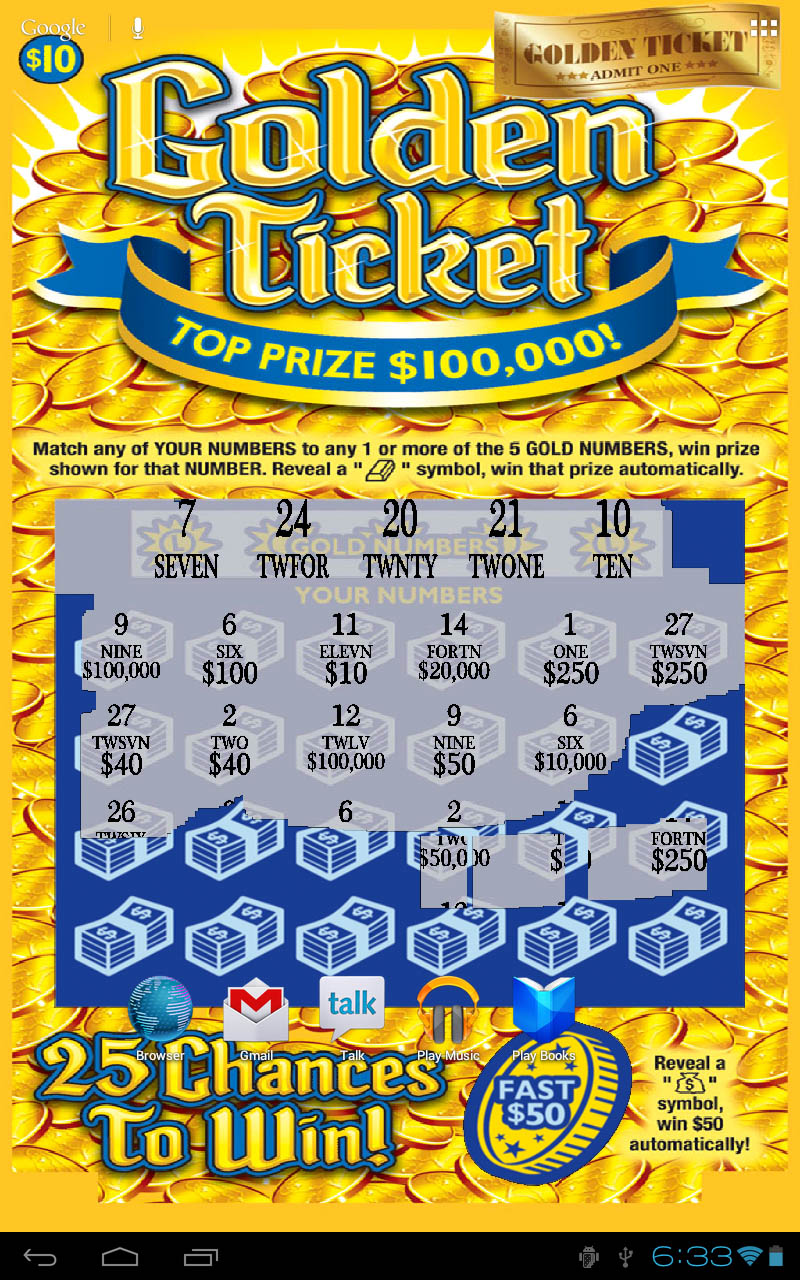 Golden Ticket - Lotto Scratch Card - App on Amazon Appstore