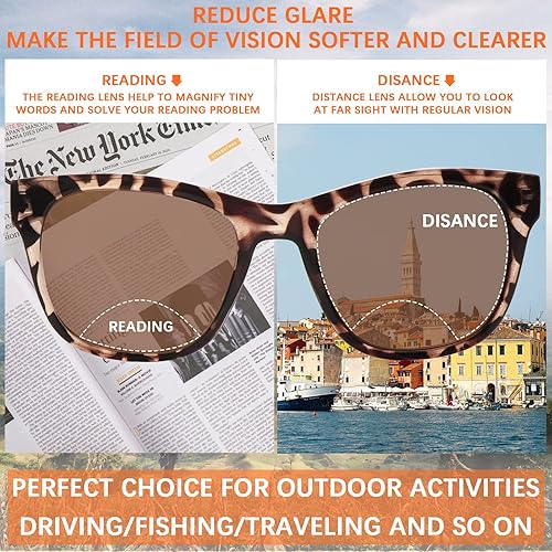 Miniatura 5 de 4 Pack Bifocal Reading Sunglasses for Women Men,UV400 Sun Readers Glasses