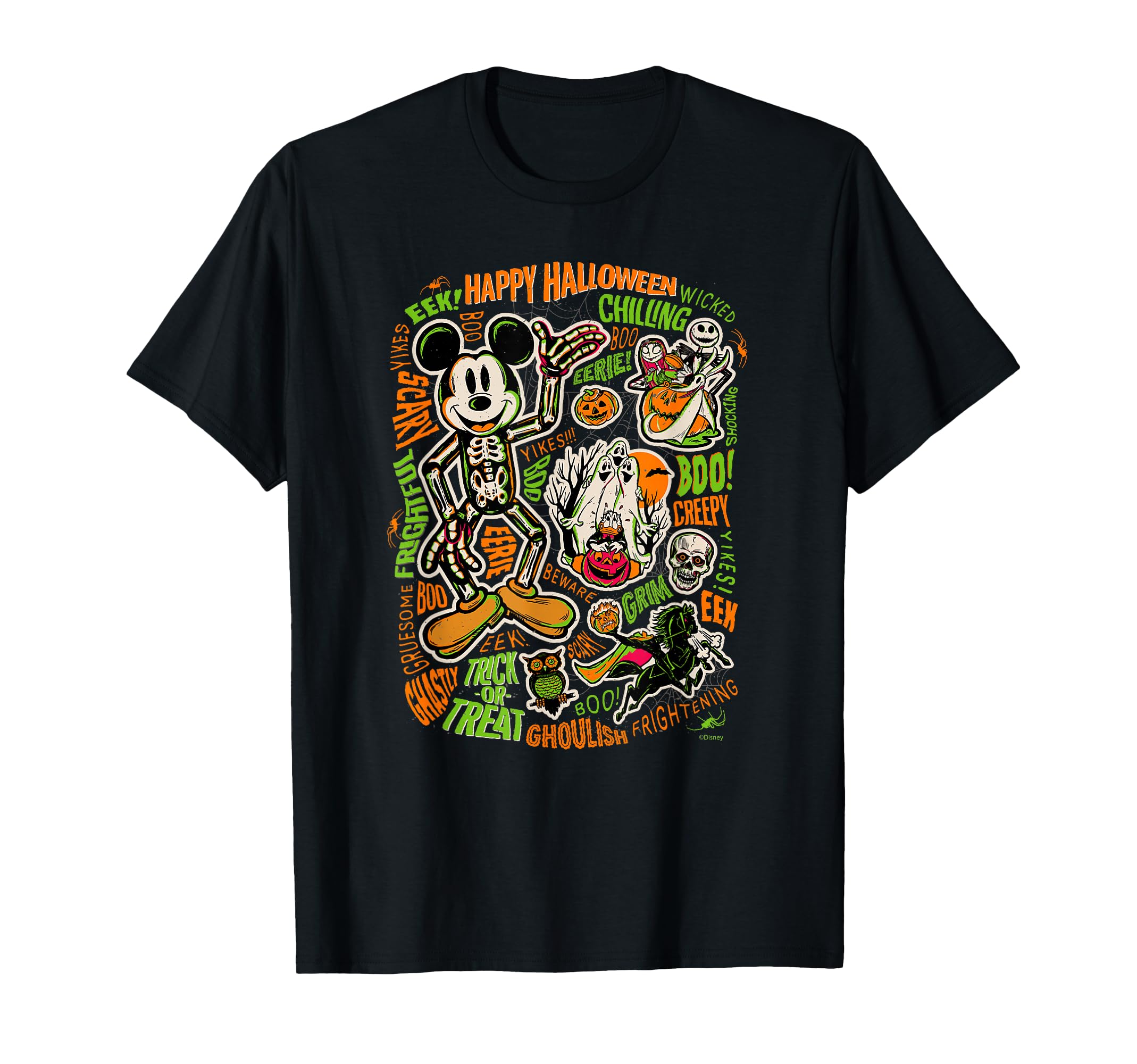Disney 100 Mickey Nightmare Before Christmas Halloween D100 T-Shirt